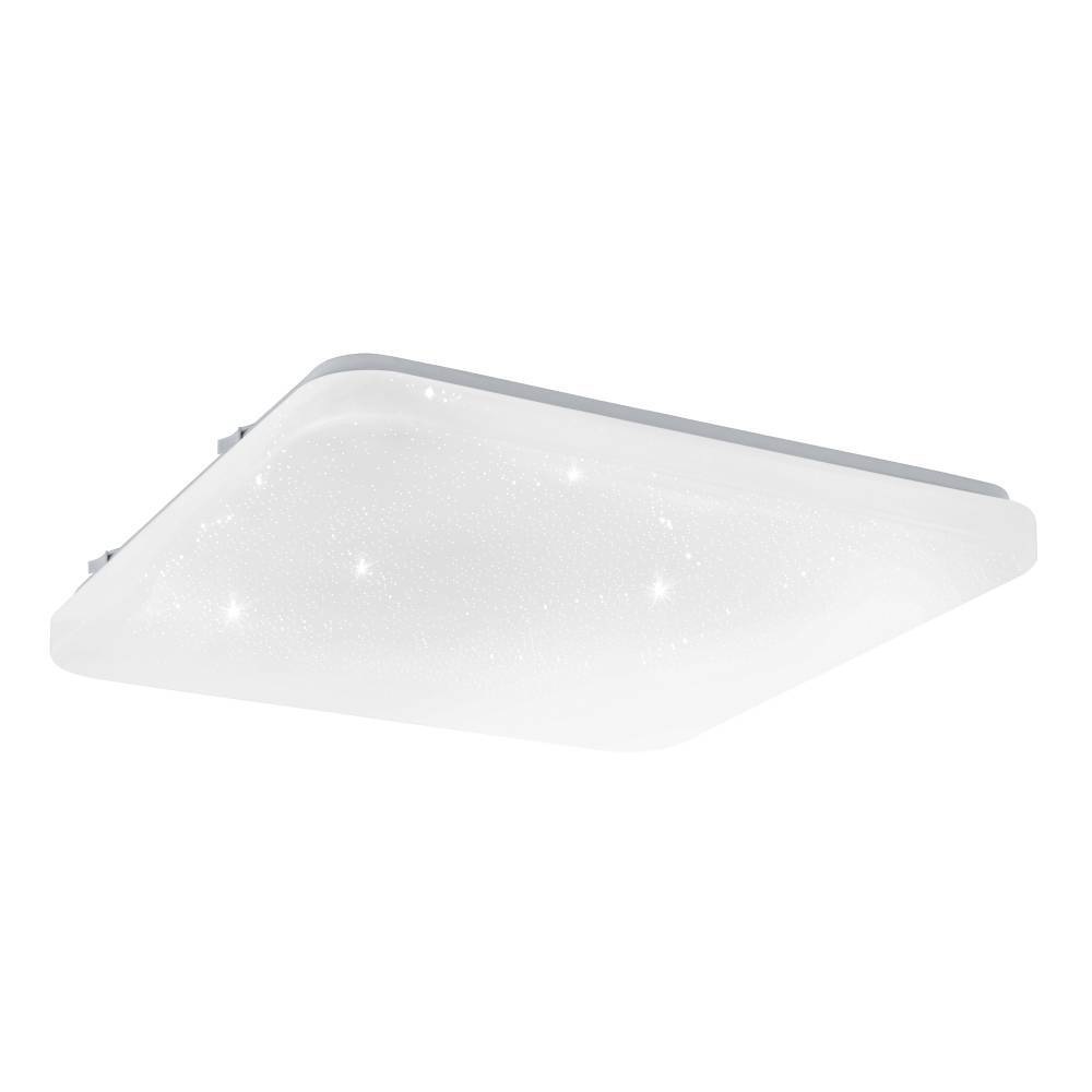 EGLO LED Deckenleuchte »FRANIA-S Deckenlampe, weiß, Kristalleffekt, geringe Aufbauhöhe,1x14,6W«, 1 flammig, Leuchtmittel LED-Board | LED fest integriert, Wohzimmer, Küche, Esszimmer, Flur, modern, 1600 Lumen, 33x33x7cm