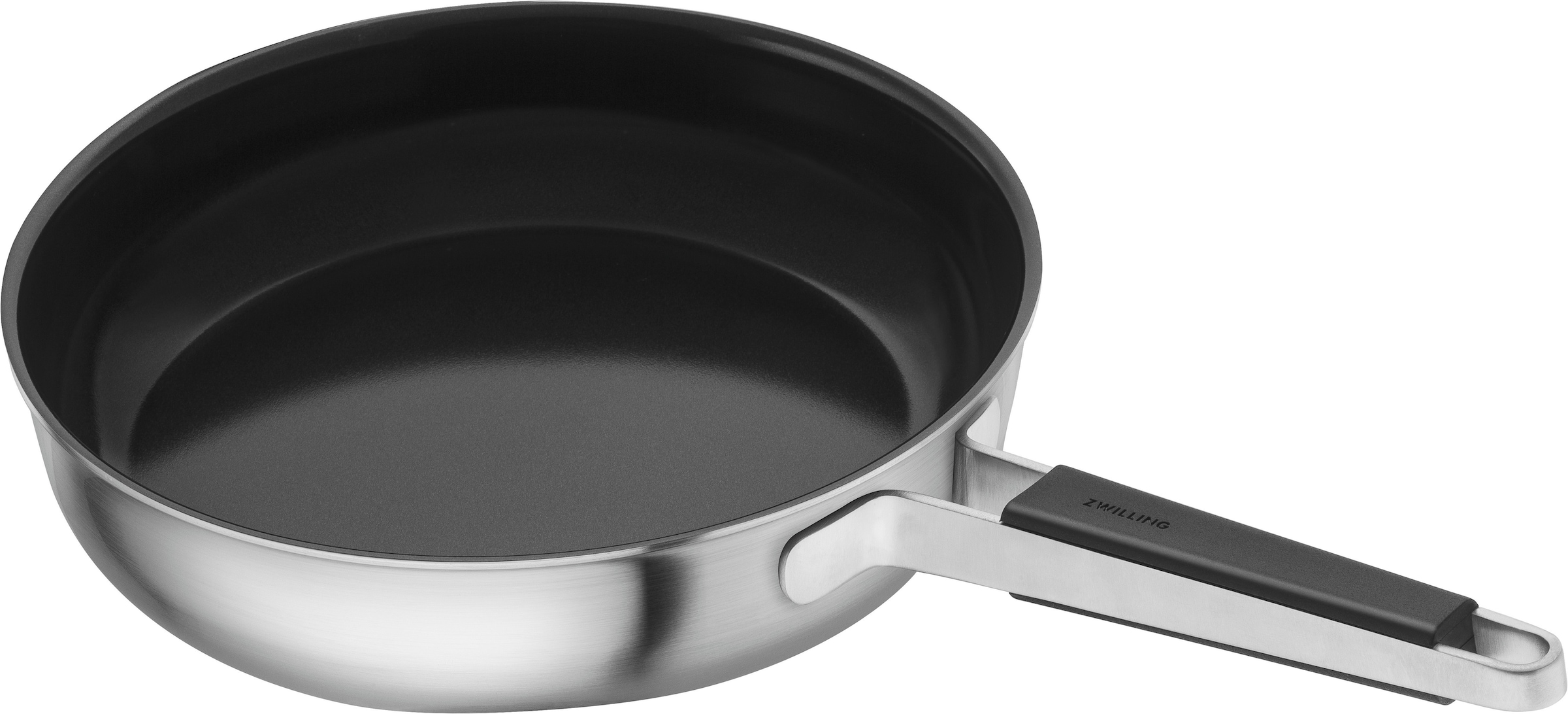 Zwilling Bratpfanne "Pure" Edelstahl 18/10 1 Stk. tlg. Keramikbeschichtung, Stay-Cool Griffe, Edelstahl