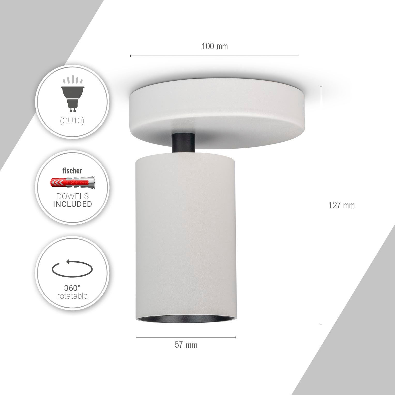 Paco Home Wandleuchte »TIMO RD« GU10