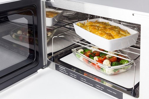 Caso Mikrowelle »3371 MCG 30 Ceramic Chef, 3 in 1 Mikrowelle, Grill, Heißluft« Grill | Heißluft | Mikrowelle 2100 W Mit Grill-Rost garen auf 2 Ebenen