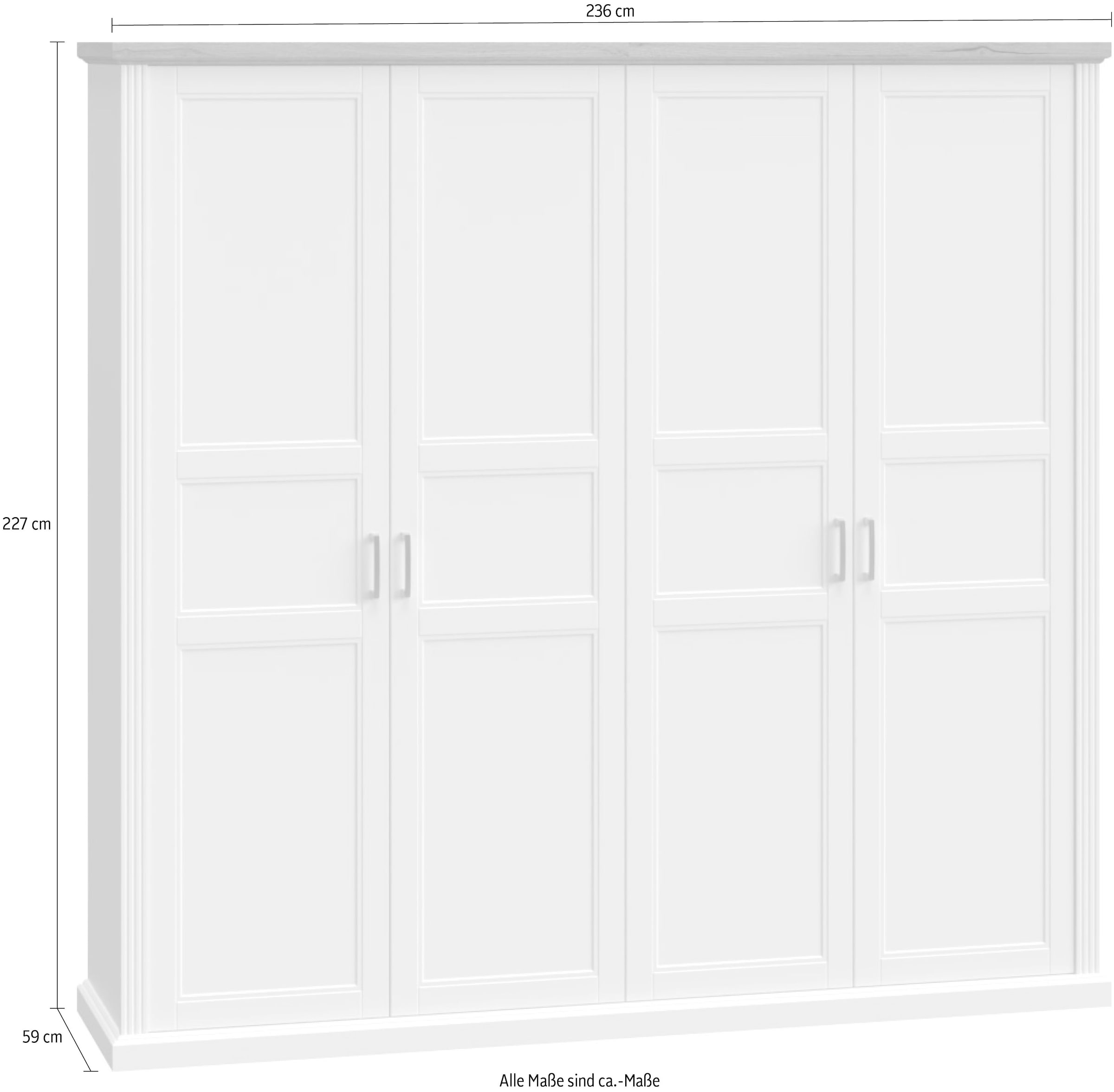 Home affaire Kleiderschrank »Tara«, lackiert mit wasserbasiertem UV-Lack, in 4 Breiten