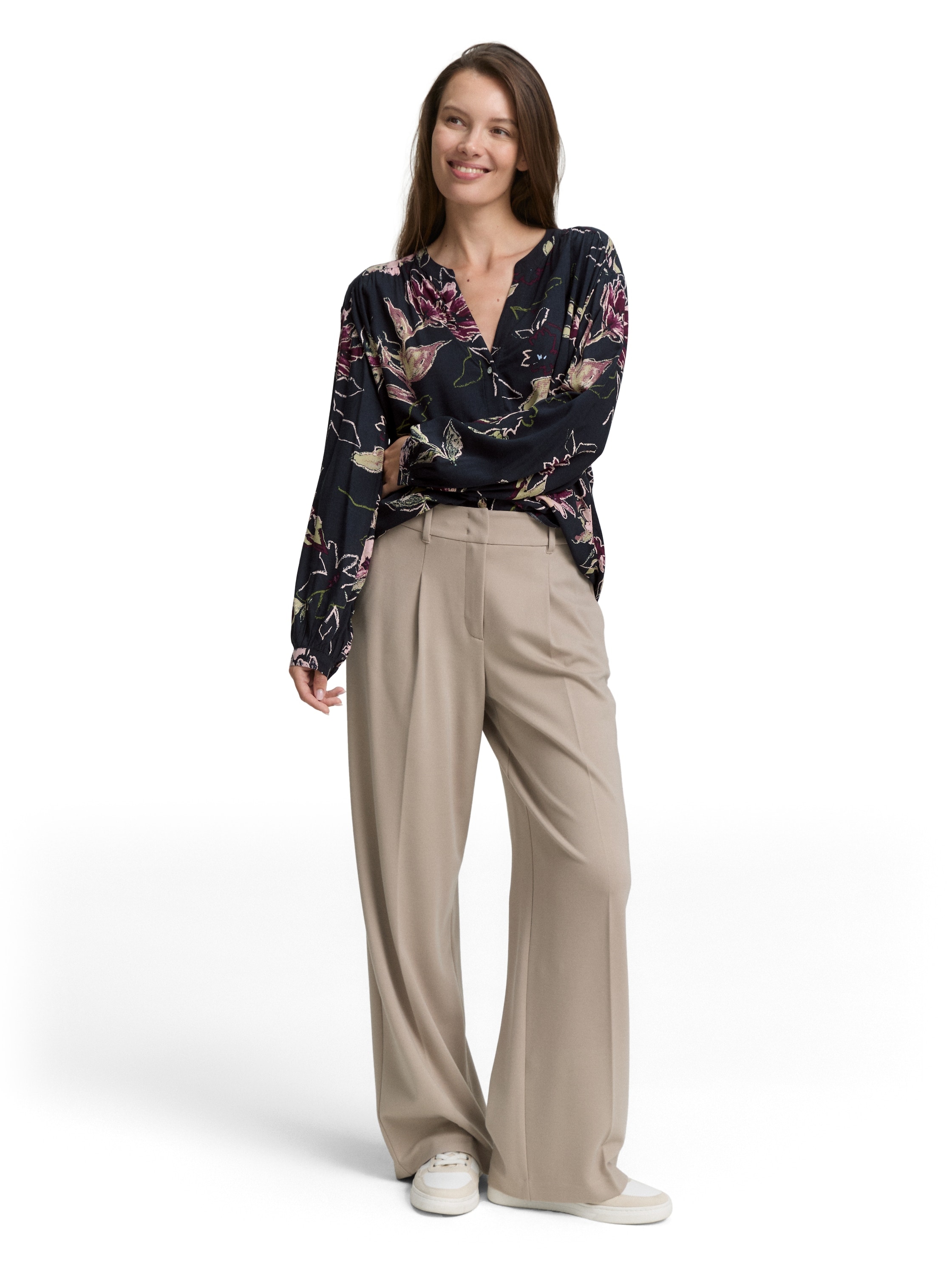TOM TAILOR Langarmbluse, mit All-Over Print