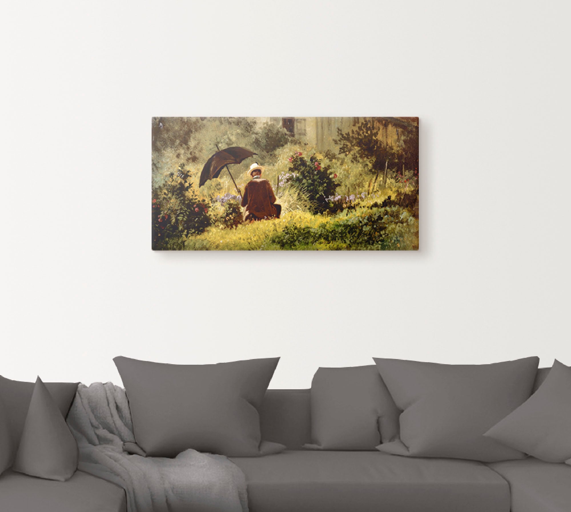 Artland Leinwandbild »Der Maler im Garten«, Mann, (1 St.), auf Keilrahmen gespannt