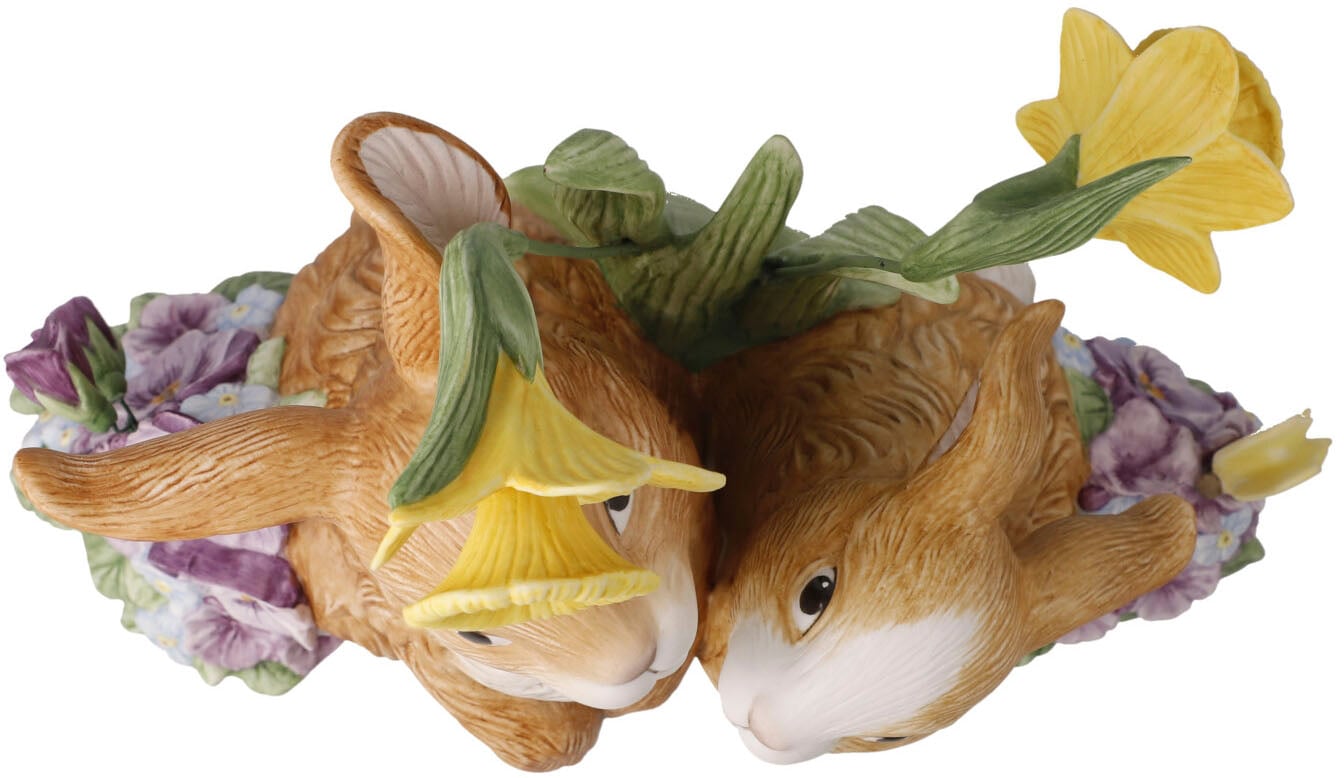 Goebel Osterhase »Frühlingserwachen«, Blumen kaufen auf Hasenpaar Sammelfigur, mit Raten