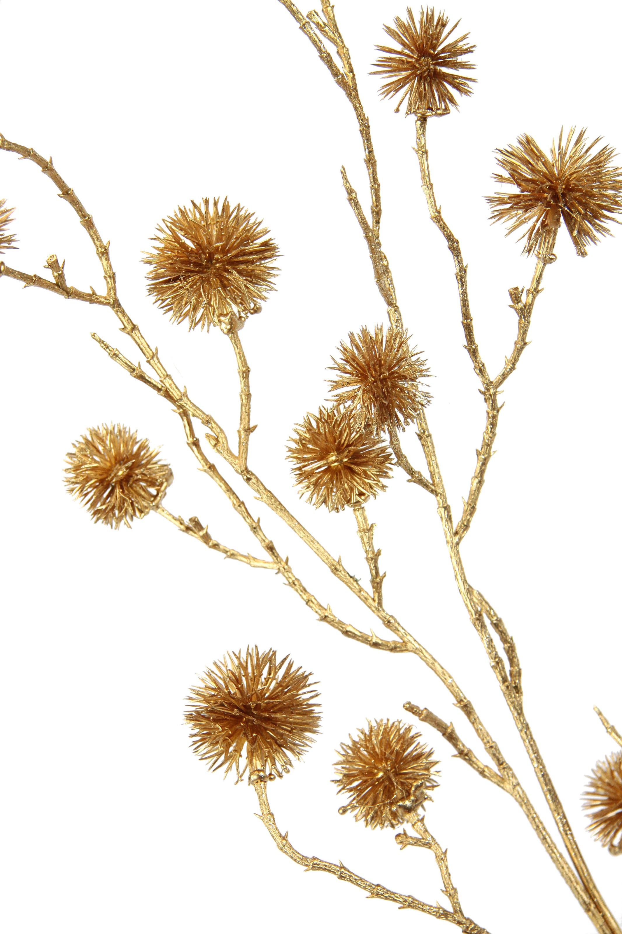 I.GE.A. Kunstblume »Distel«, Künstlicher Mini Distelzweig, gold Metallic, 3er Set