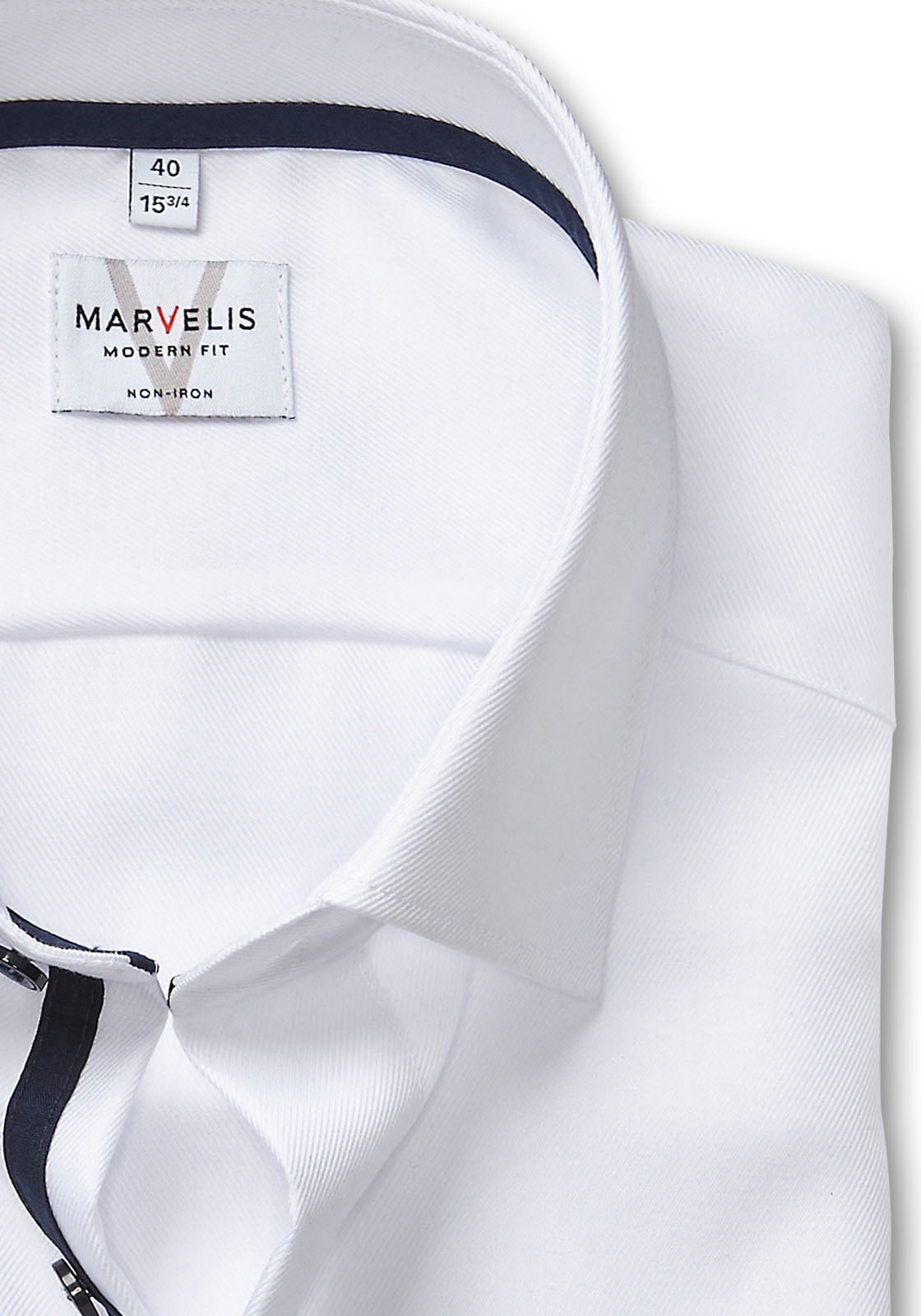 MARVELIS Langarmhemd Businesshemd, New-Kentkragen, modern fit