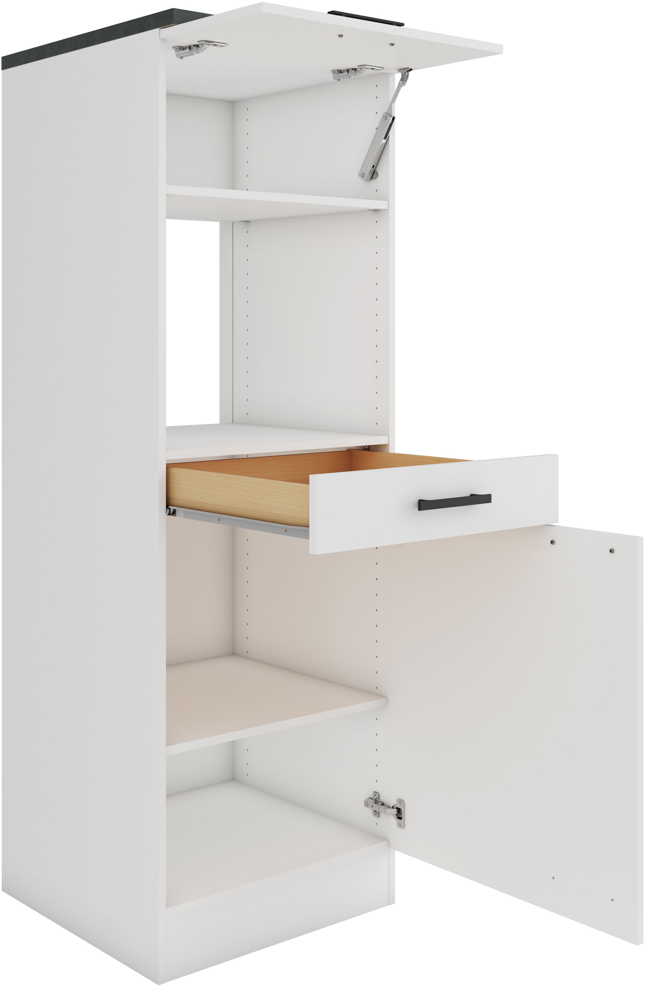 OPTIFIT Mikrowellenumbauschrank »Palma«, Breite 60 cm, Nischenmaß für Mikrowelle B/T/H 56,7/55,5/44,8 cm