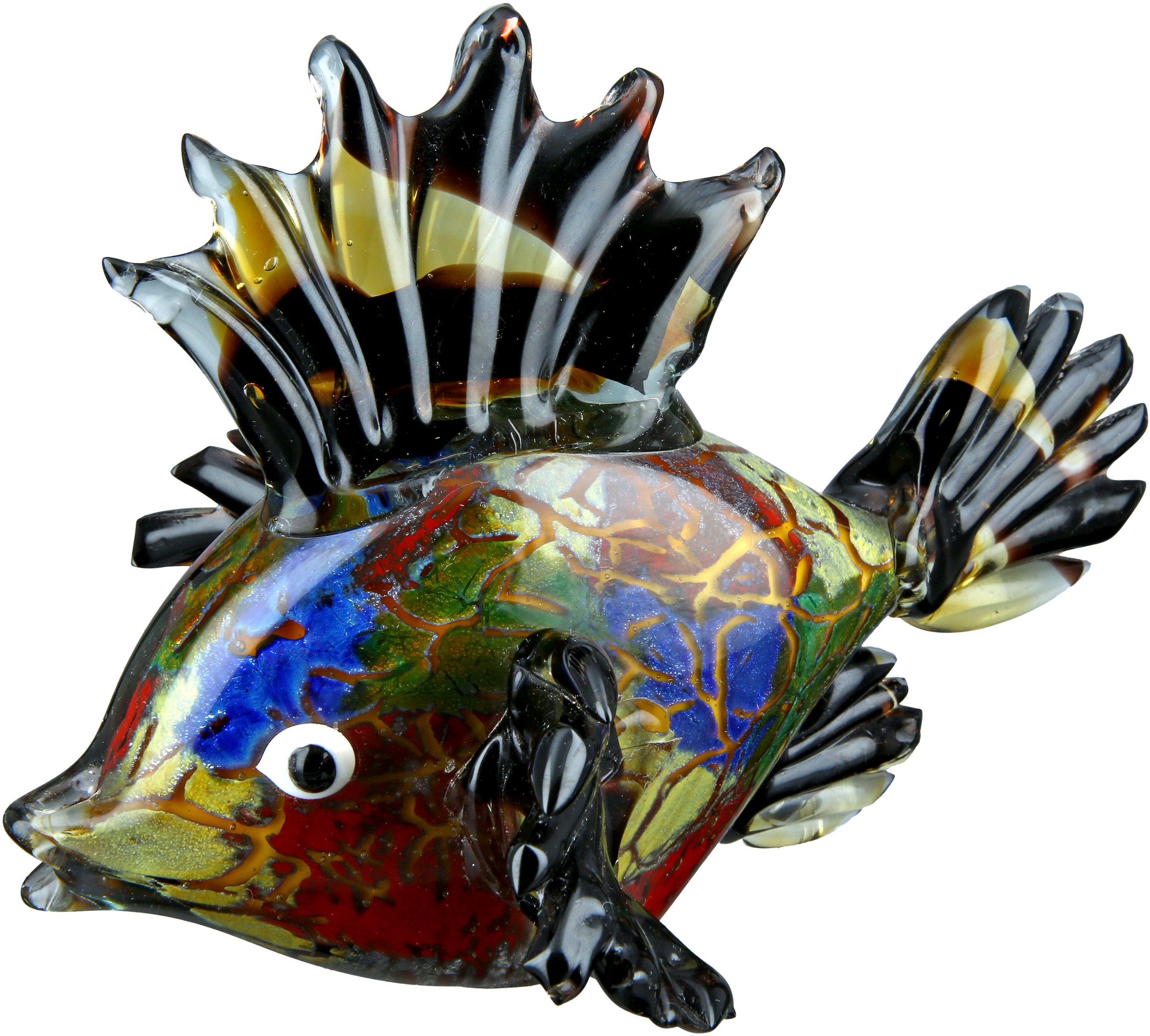 Tierfigur »Glas Fisch«, farblich durchgefärbt