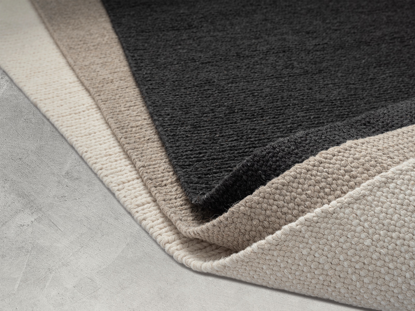 the carpet Teppich »Premium Wool«, rund, Wool Handweb-Teppich Naturfaser Wollteppich