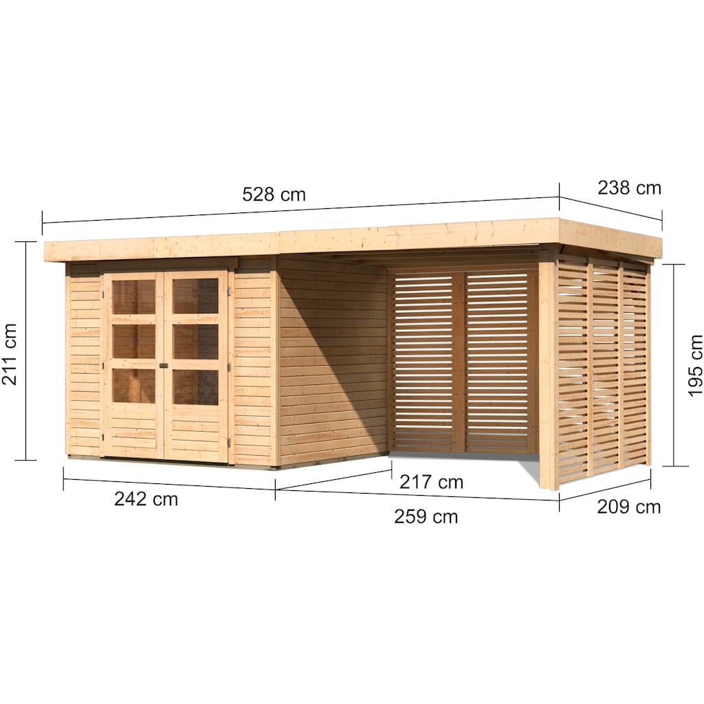 Karibu Gartenhaus »Arnis 3«, (Set)