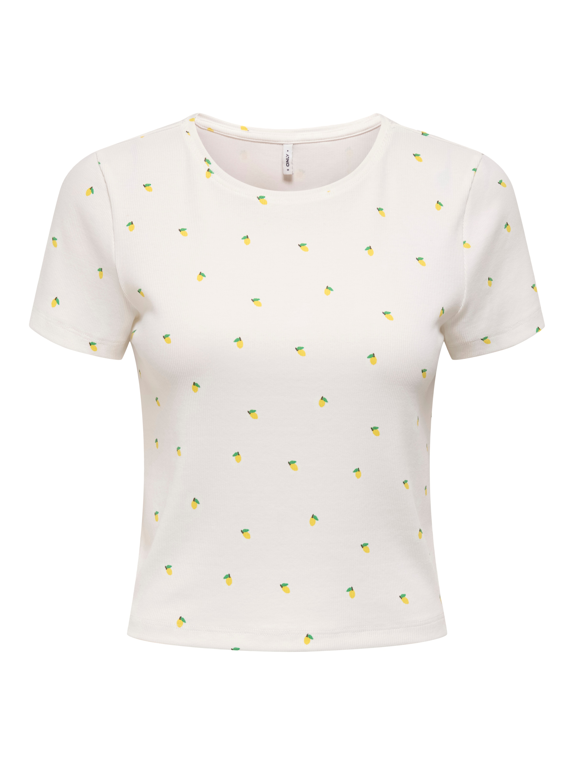 ONLY Kurzarmshirt »ONLFENJA LIFE SS AOP TOP JRS NOOS« Baumwollmischung, Cropped Fit, Rundhals