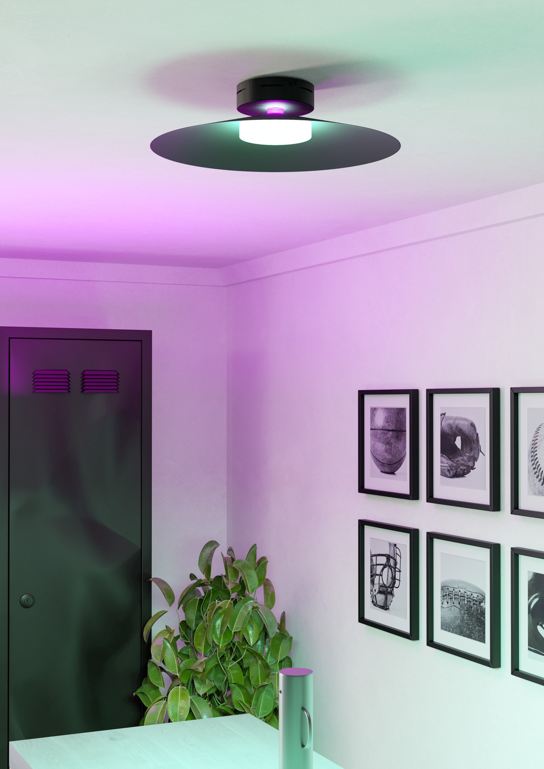 EGLO LED Deckenleuchte »CONOMAVILLA-Z Deckenlampe - Stahl - LED - 15,5W - IP20« LED-Modul 1 Stk. Kaltweiß | Neutralweiß | RGB | Warmweiß Wohzimmerlampe, Esszimmerlampe, Flur, Schlafzimmer, H11 x Ø45 cm
