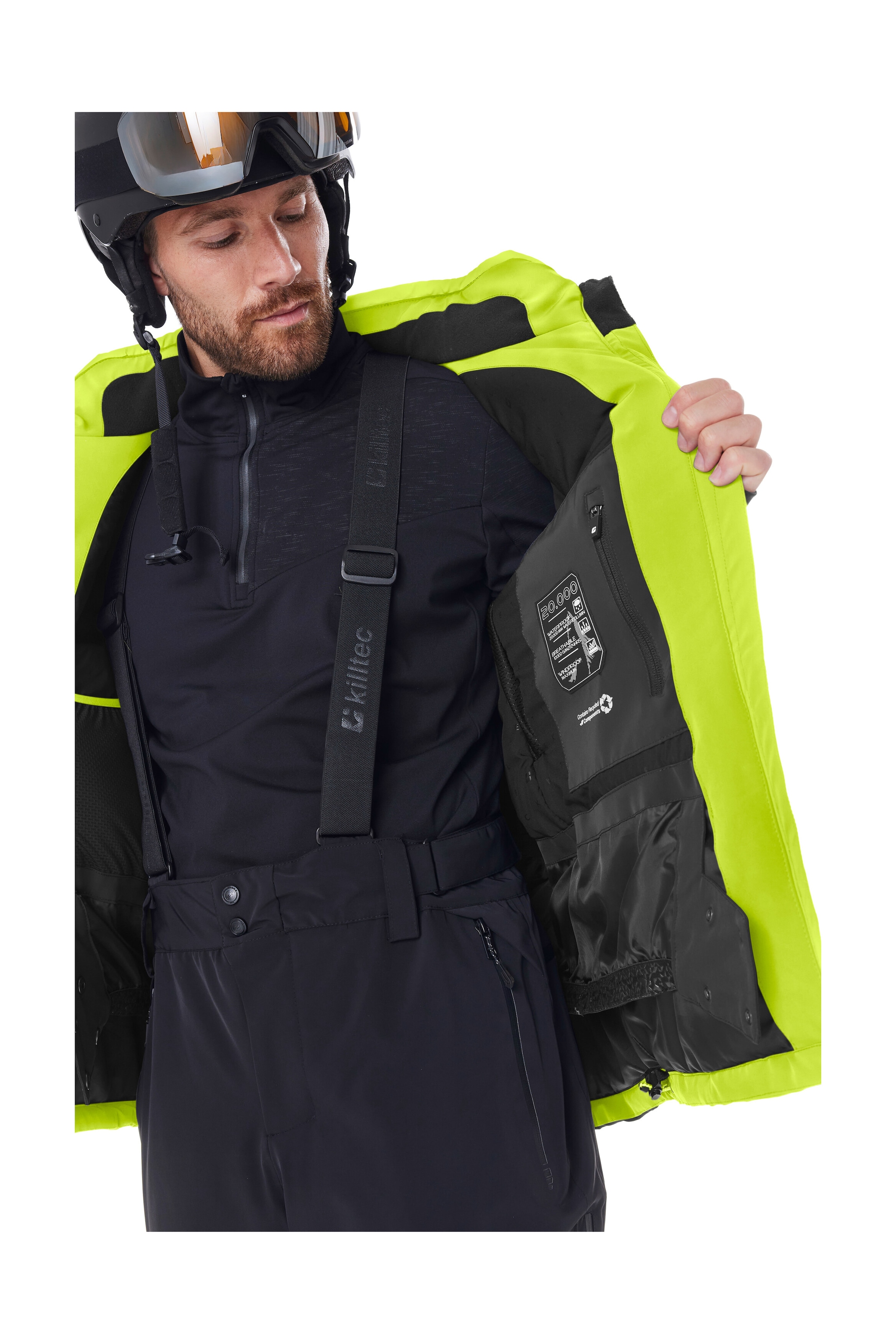 Killtec Skijacke »KSW 51 MN SKI JCKT« Herren Funktionsjacke: wasserdicht, atmungsaktiv, 4-Wege-Stretch