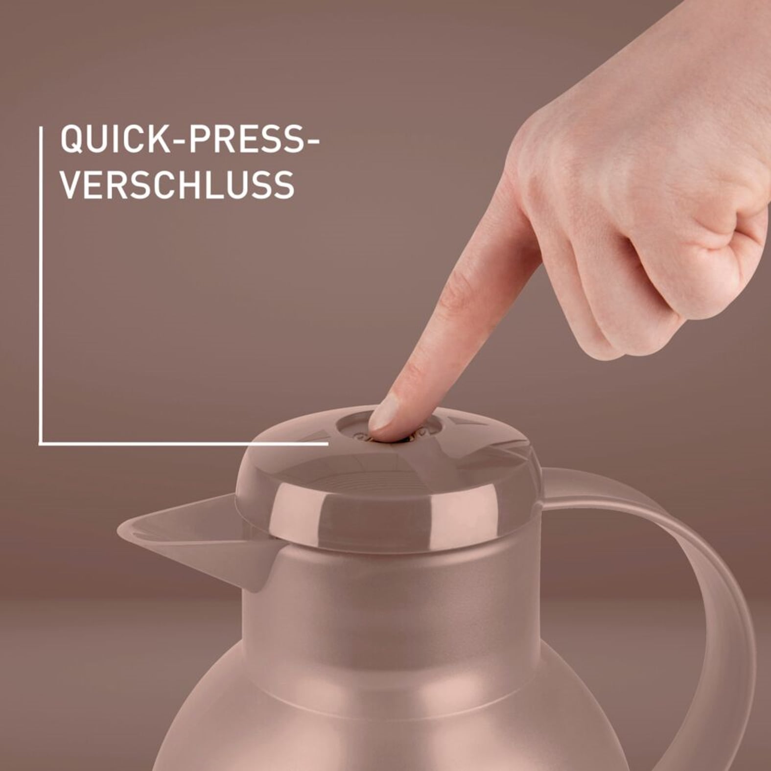 Emsa Isolierkanne »Samba« 1 l zeitloses Design, einfacher Knopfdruck, 24h kalt, 12h warm