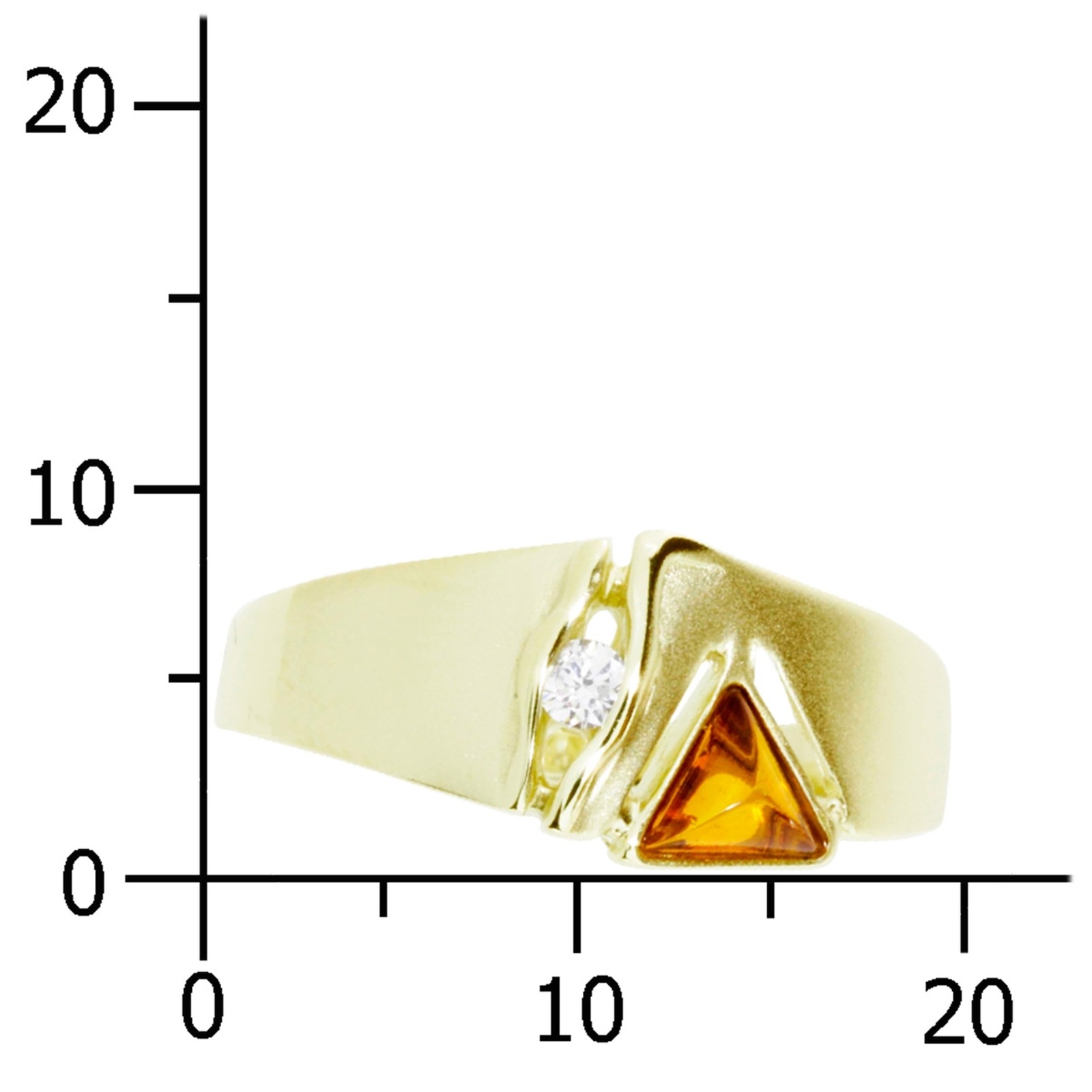 OSTSEE-SCHMUCK Fingerring »- Benita - Gold 585/000 - Bernstein/Brillant«
