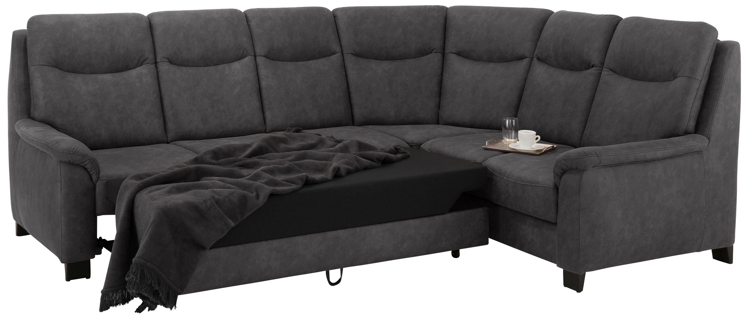 Home affaire Ecksofa »Boccaccio L-Form«, mit Federkern, incl. Kopfteilverstellung, wahlweise Bettfunktion