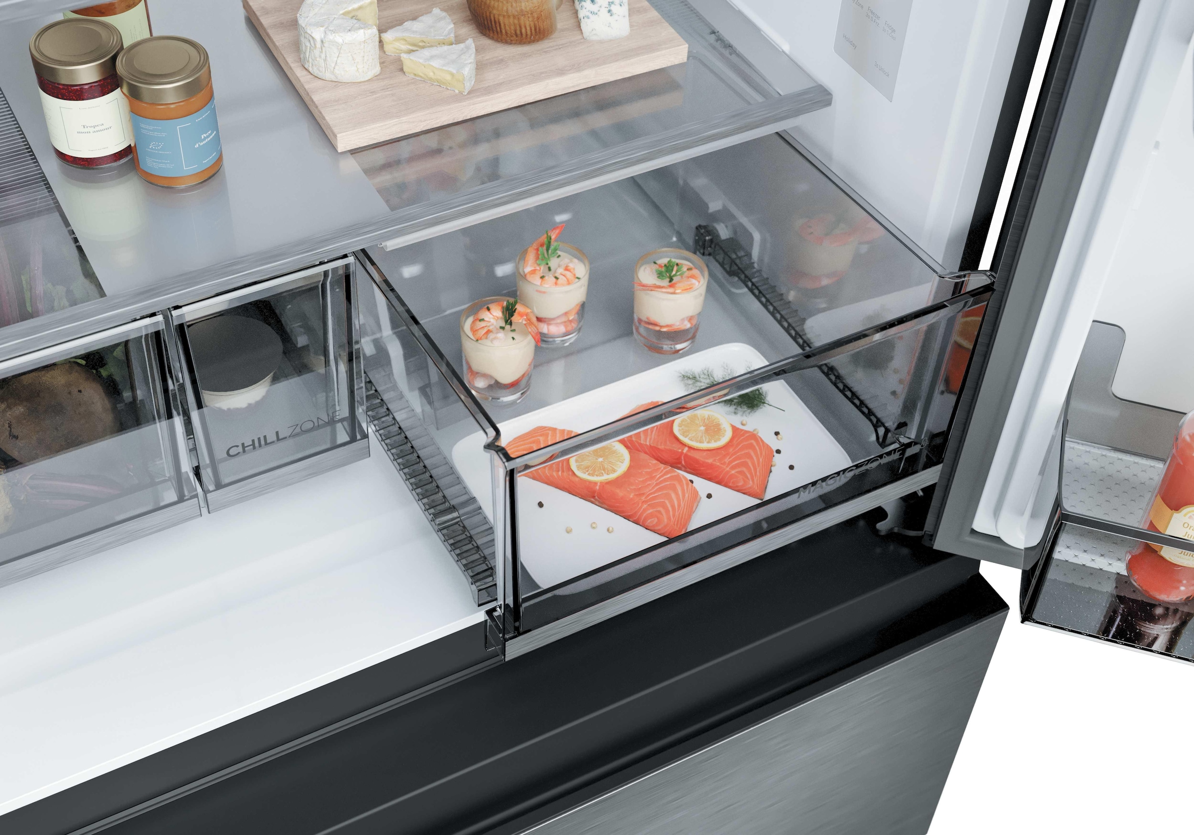 Haier Multi Door Horizon Collection »HFR59F18CWMM« 182,5 cm hoch 90,5 cm breit Wasserdispenser mit Tank