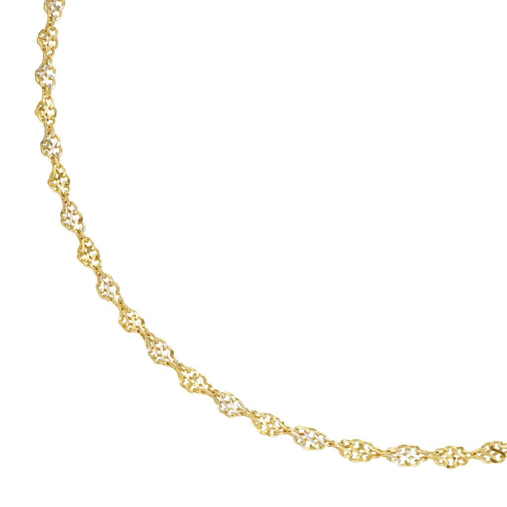 Luigi Merano Goldkette »Kette Singapurkette bicolor, Gelbgold 375«
