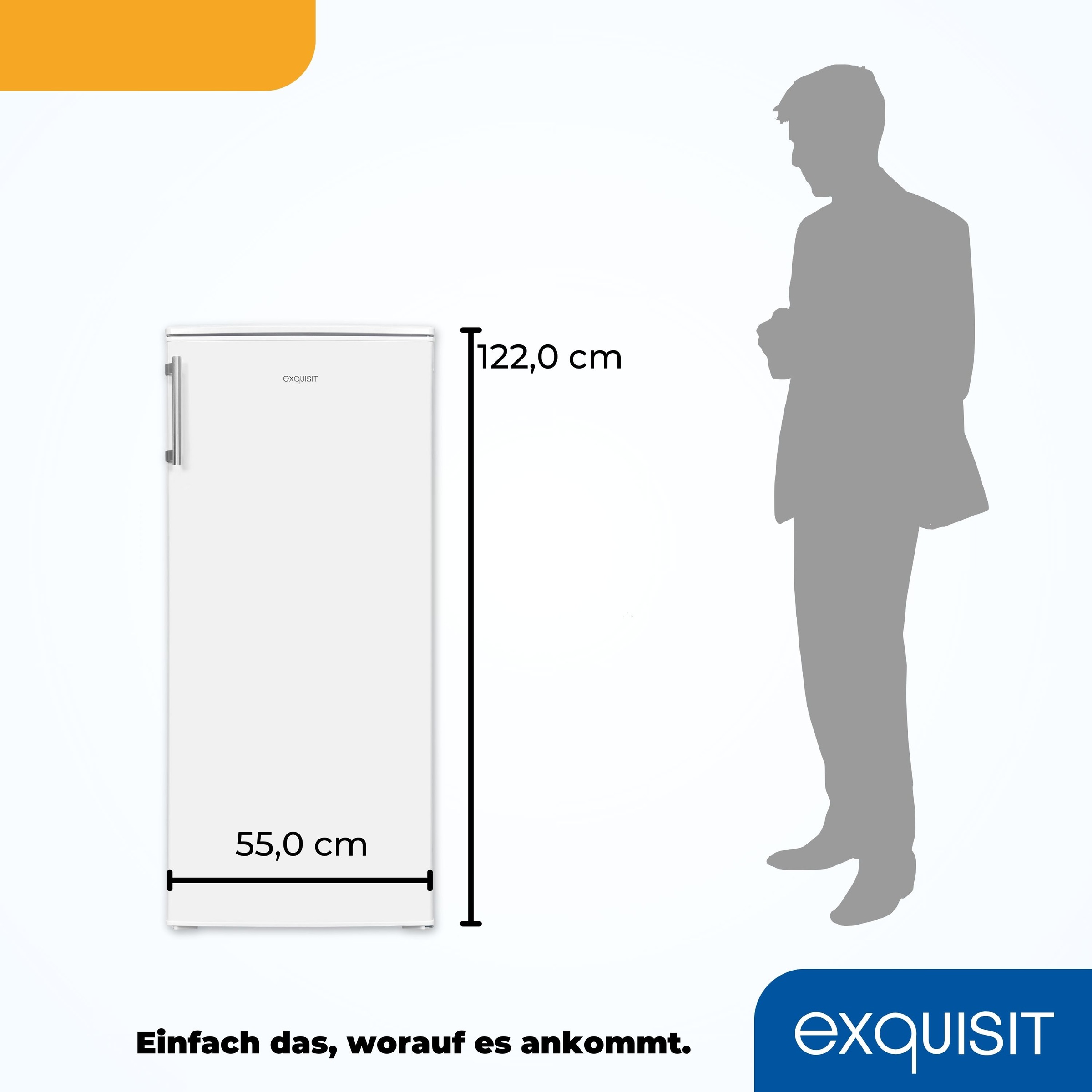 exquisit Kühlschrank »KS185-4-HE-040E weiss«, 190 L Volumen, Schnellgefrieren, 4 Sterne