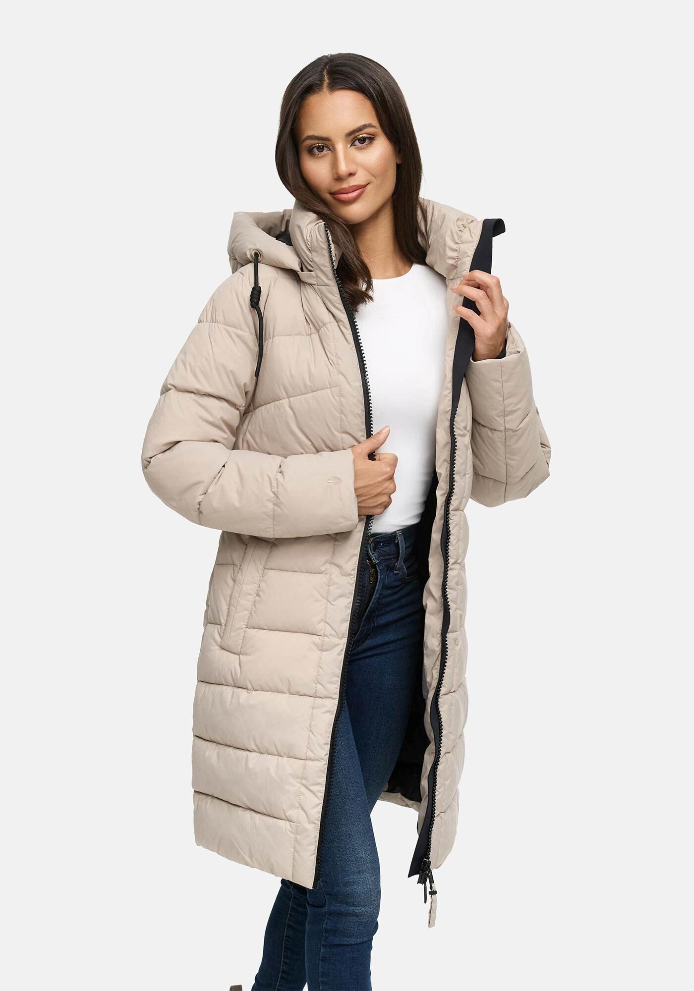 Marikoo Winterjacke »Marikoo Kaltnäschen Damen Winter Steppmantel Jacke N075«