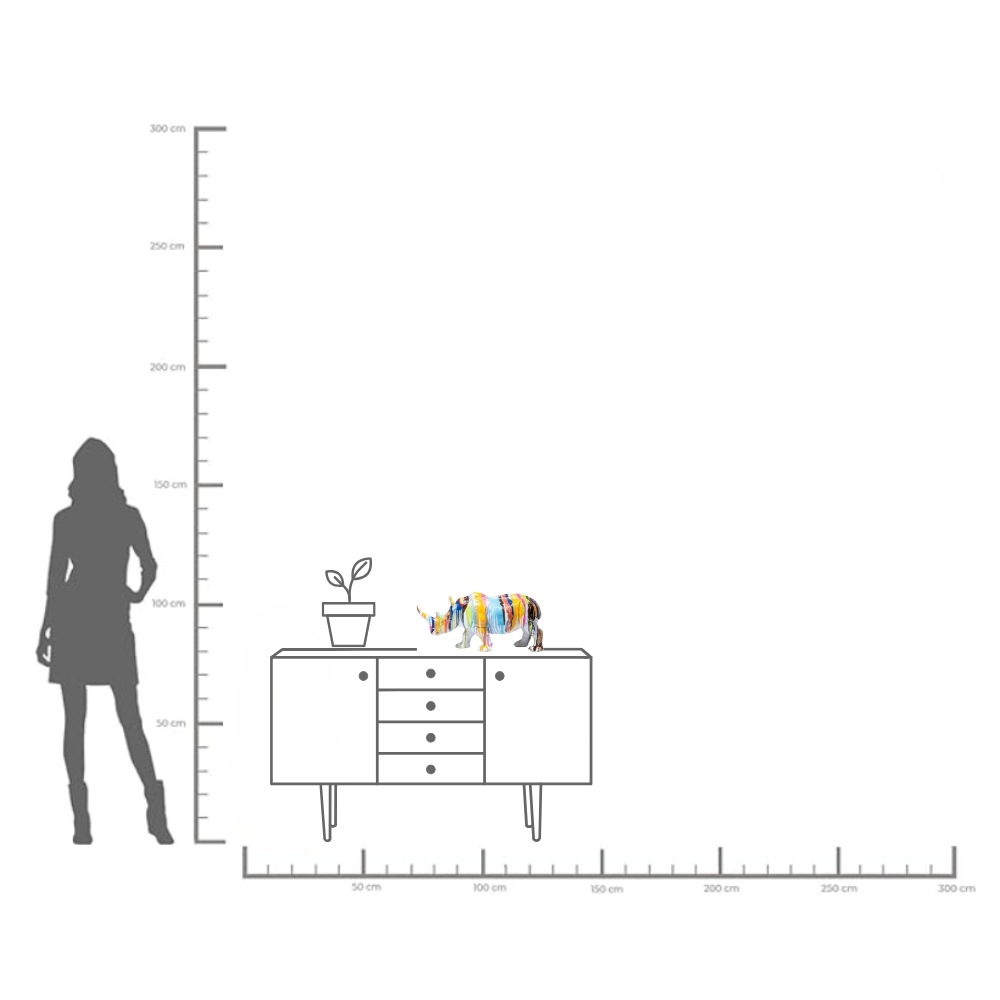 Kare Design Dekofigur »Deko Figur Rhino Colore 26cm«