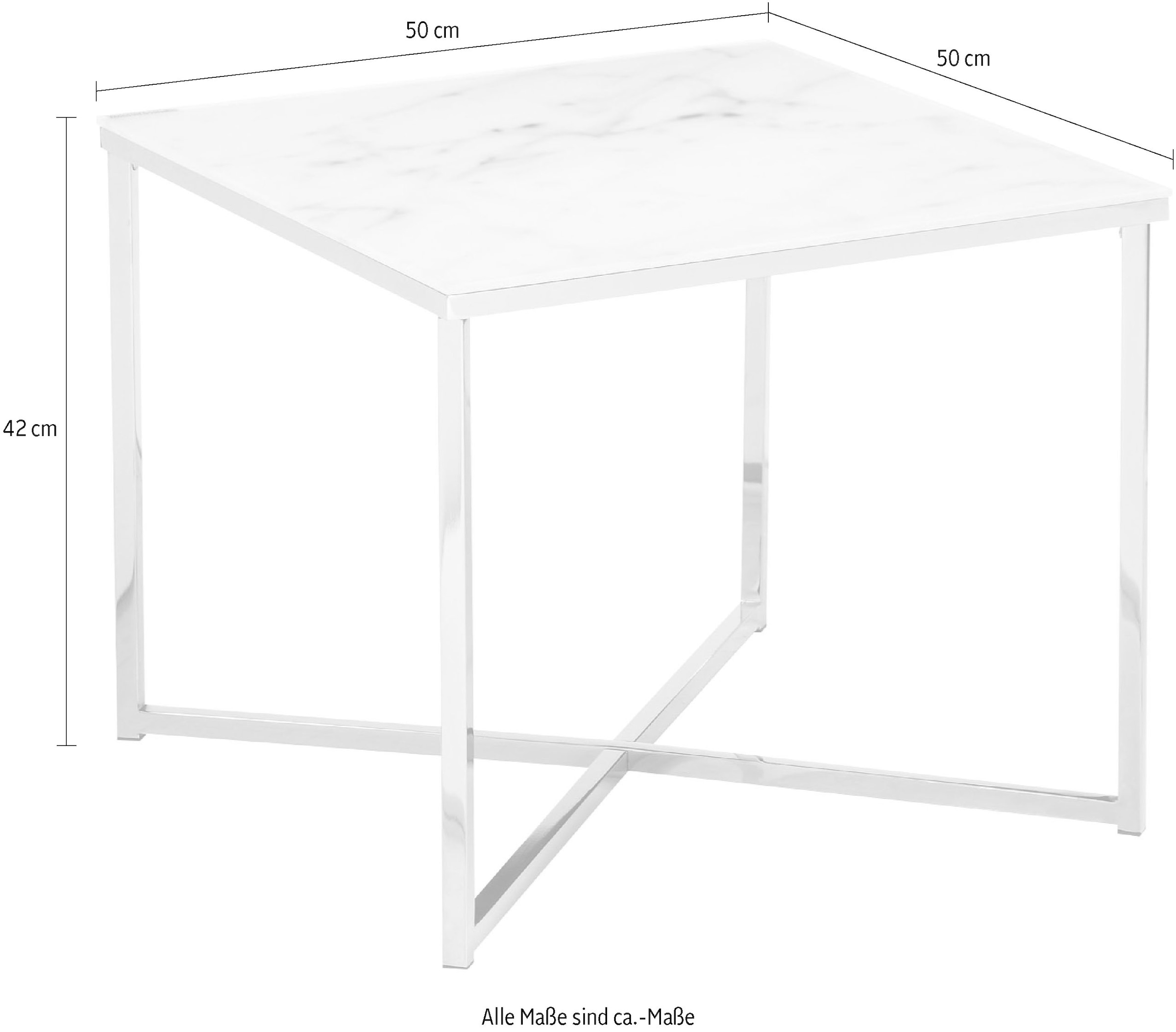 SalesFever Beistelltisch »Caorle Stilvoller Tisch« Elegante Tischplatte in edler Marmoroptik