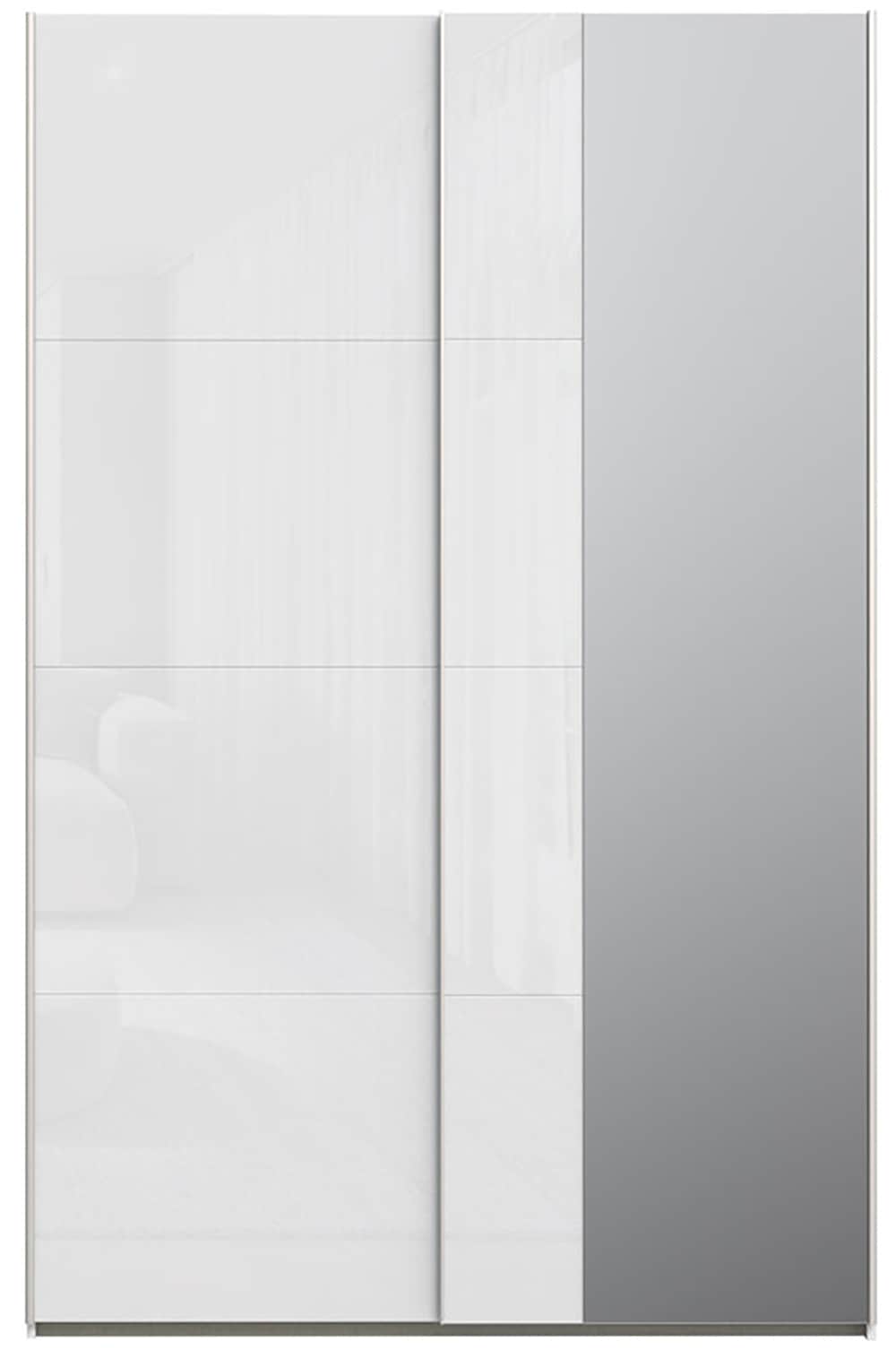FORTE Schwebetürenschrank »Fittio. Made in Europe, 2 Schiebetüren, modernes Design«, Höhe 2,35 mtr, stehende Montage, Spiegel