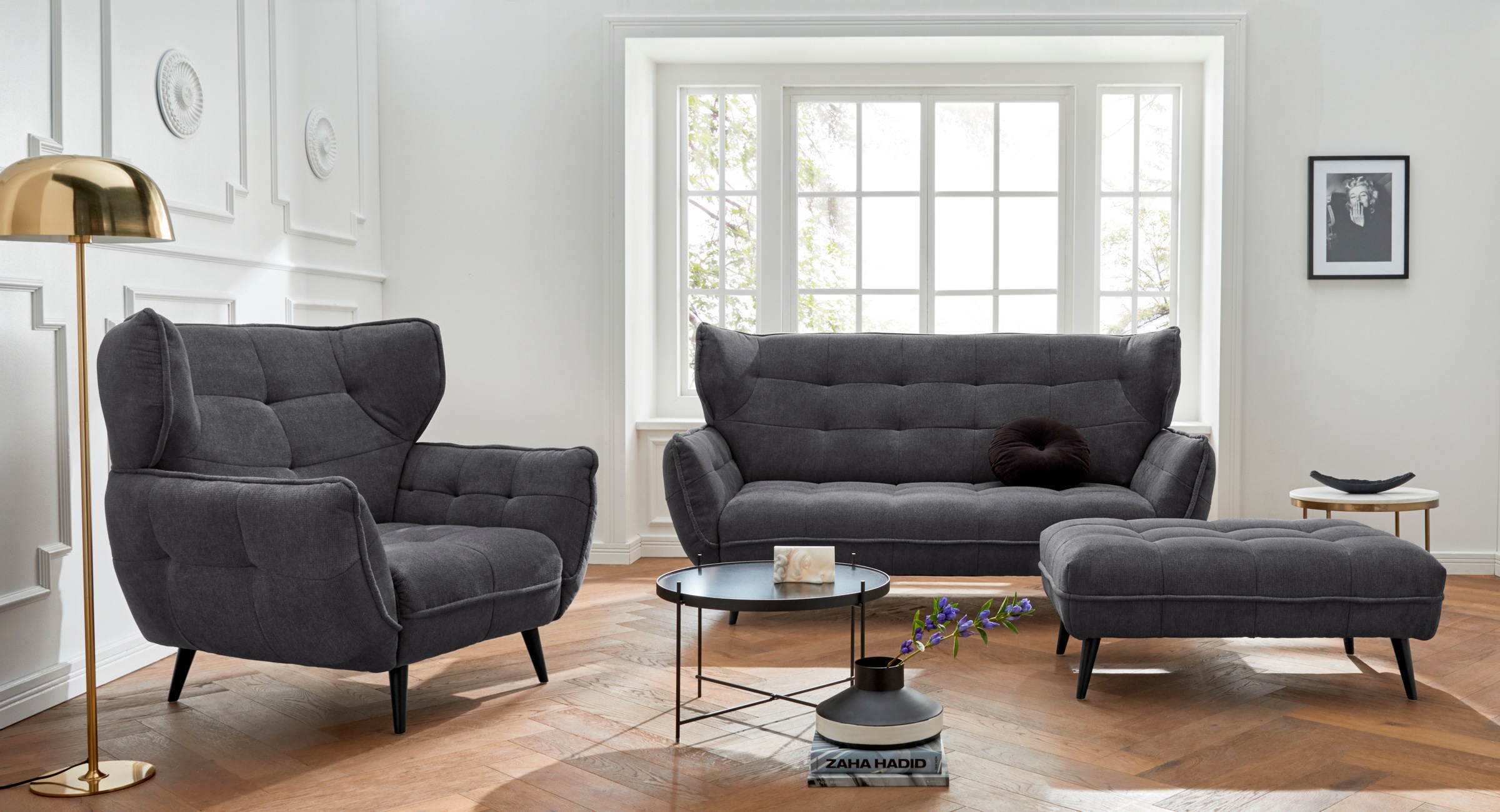 Leonique 2-Sitzer »Ariana«, Big-Sofa bzw. stylischer Hochlehner