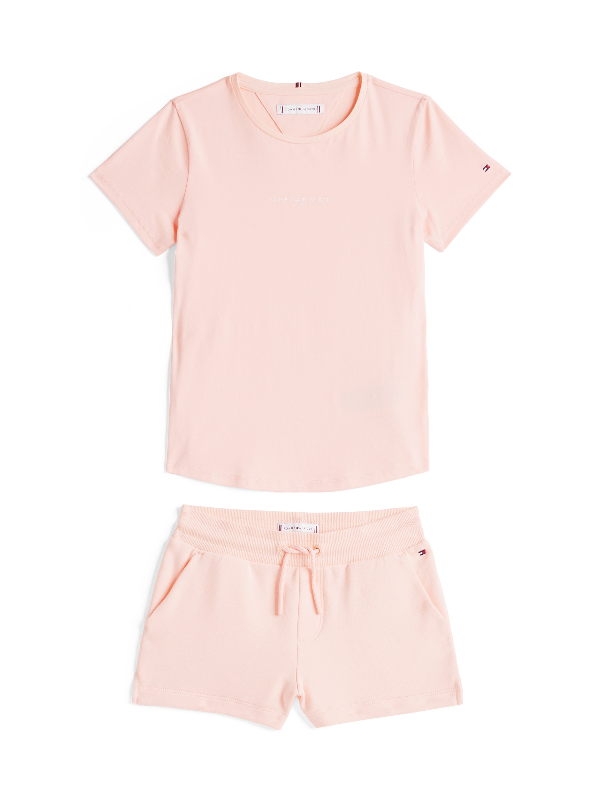 Tommy Hilfiger T-Shirt & Shorts »MINI CORP SET TEE + SHORT« 2 Stk. mit Logodruck