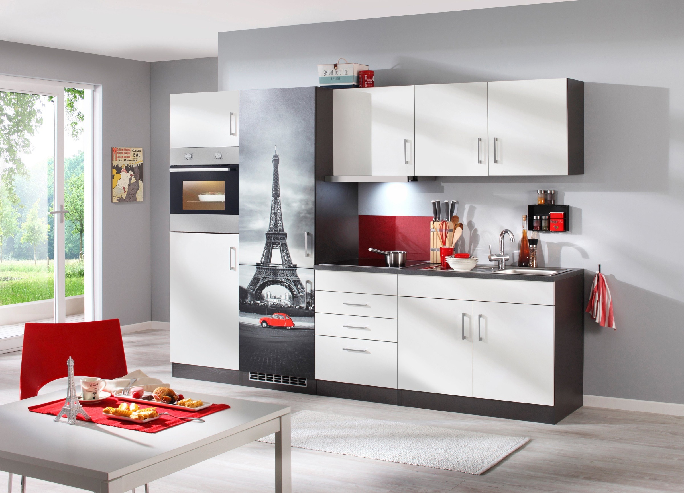 HELD MÖBEL Küchenzeile »Paris«, mit cm 280 Raten Breite E-Geräten, auf bestellen