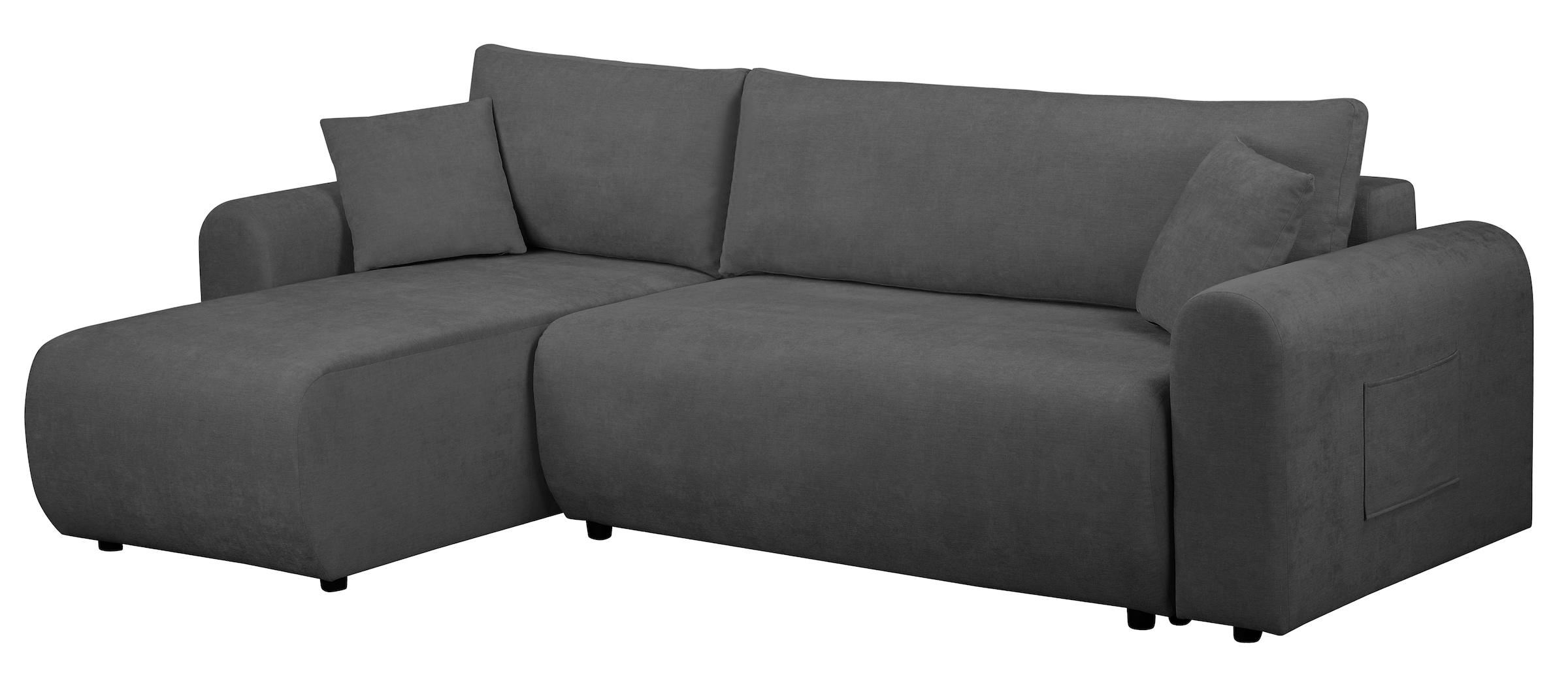 OTTO home Ecksofa »JONAA L-Form, 241cm - OTTO. Verlässliche Qualität.« 133/200cm, Recamiere links/rechts, Bettkasten, Cord u. Struktur