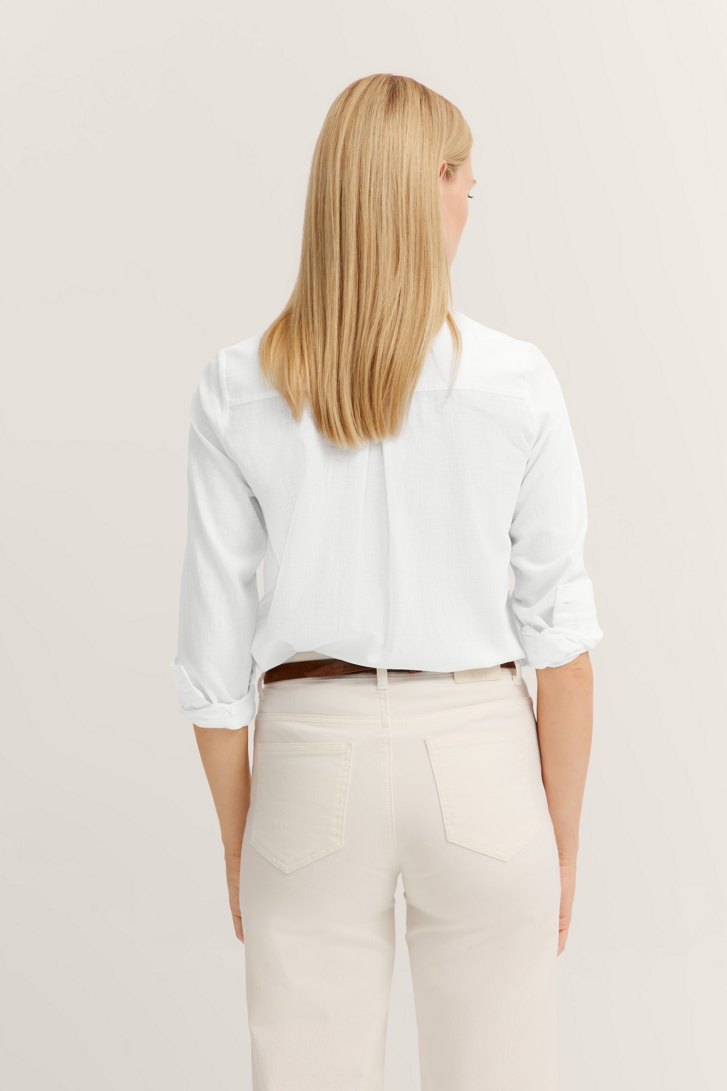 bugatti Hemdbluse, aus Baumwoll-Leinen-Mix