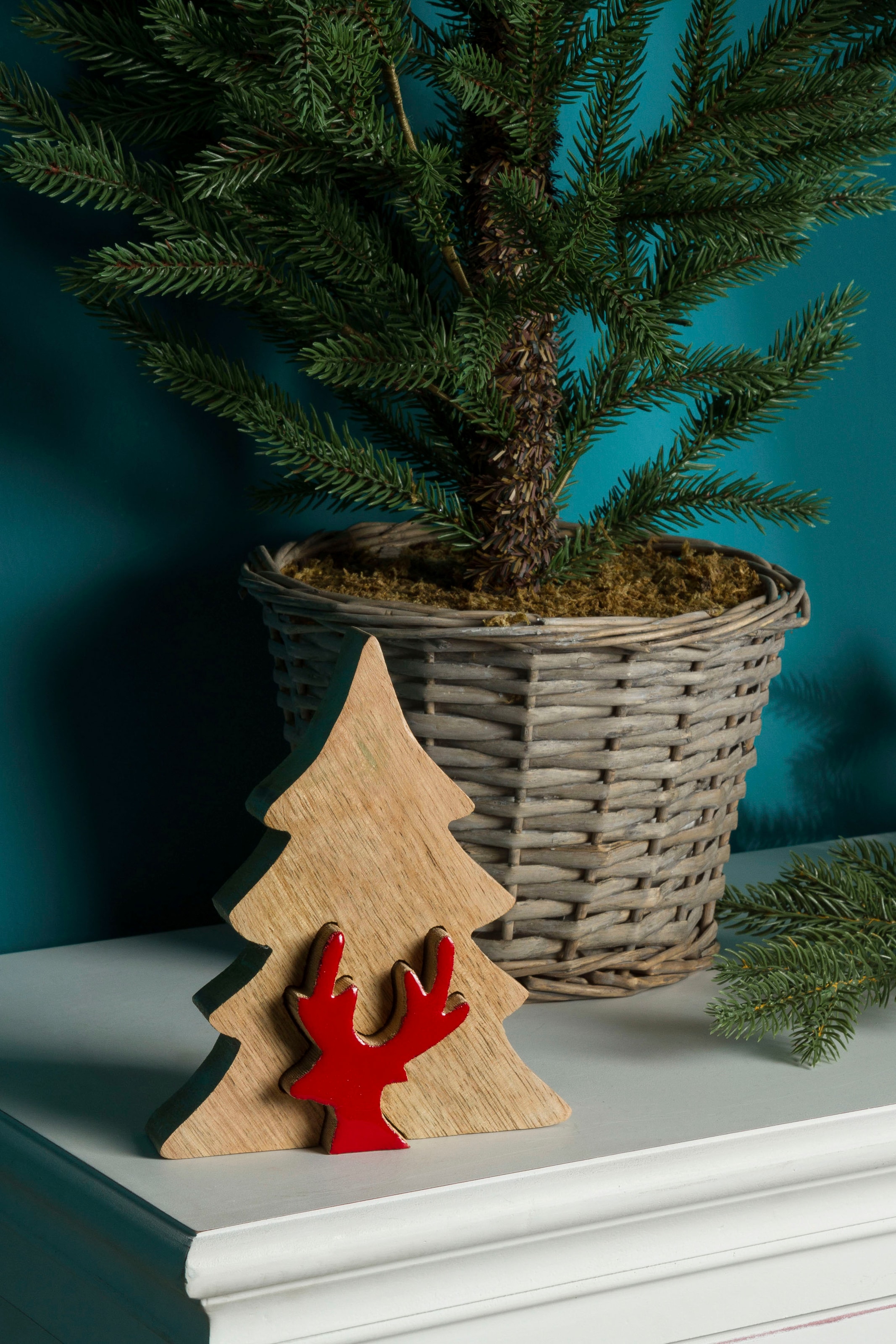 Myflair Möbel & Accessoires Dekobaum kaufen mit Weihnachtsdeko Puzzle bequem cm Weihnachtsbaum, ca. Holz, 17 Höhe aus Rentier«, »Deko Baum