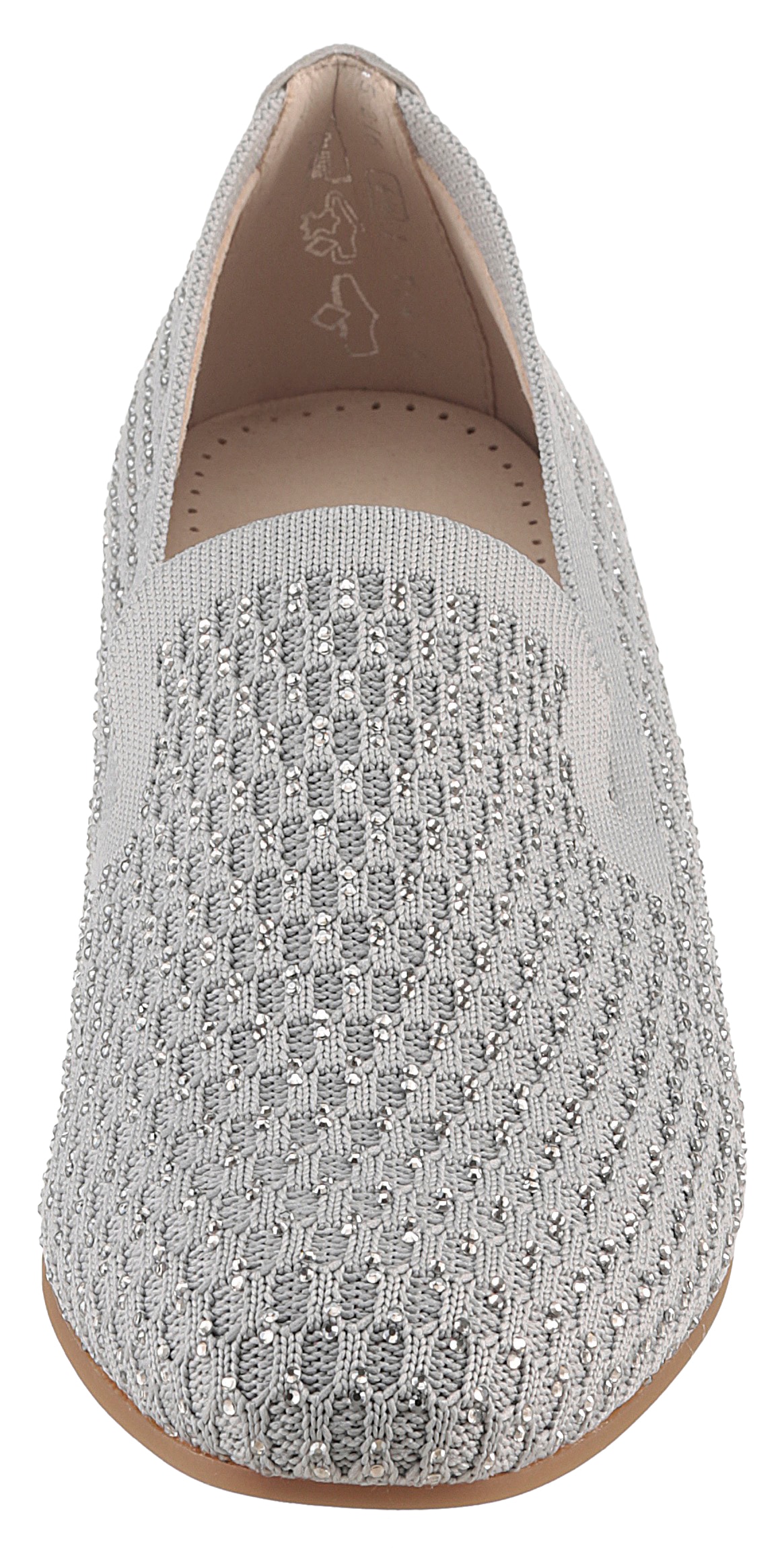 Gabor Slipper  , Blockabsatz, Loafer, Bequemschuh mit funkelnden Strass-Steinen