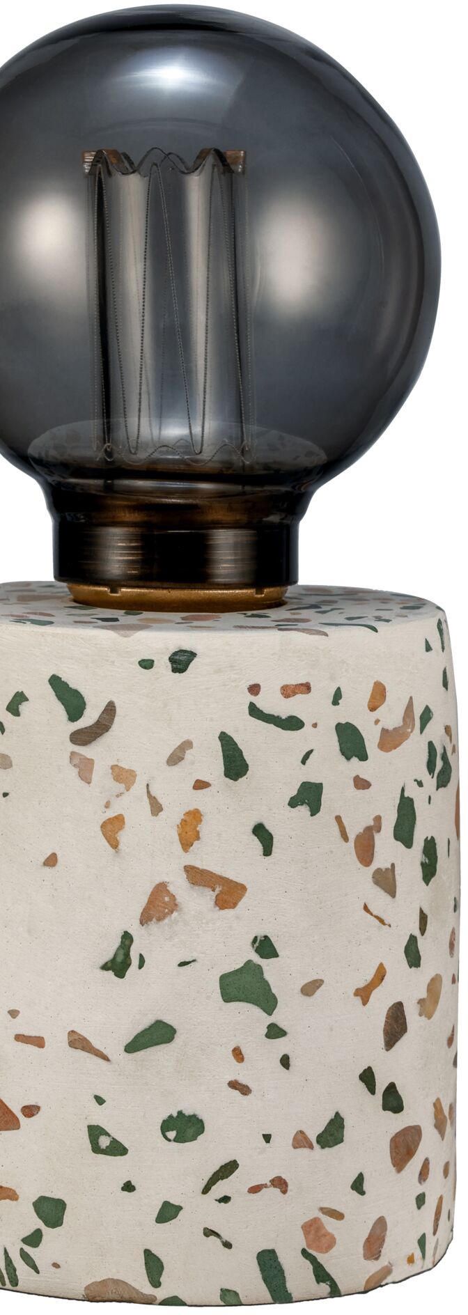 Pauleen Tischleuchte »Elegant Flare«, 1 flammig, Leuchtmittel E27 | ohne Leuchtmittel, E27, Timer, Batterie, Terrazzo, Beton/Glas