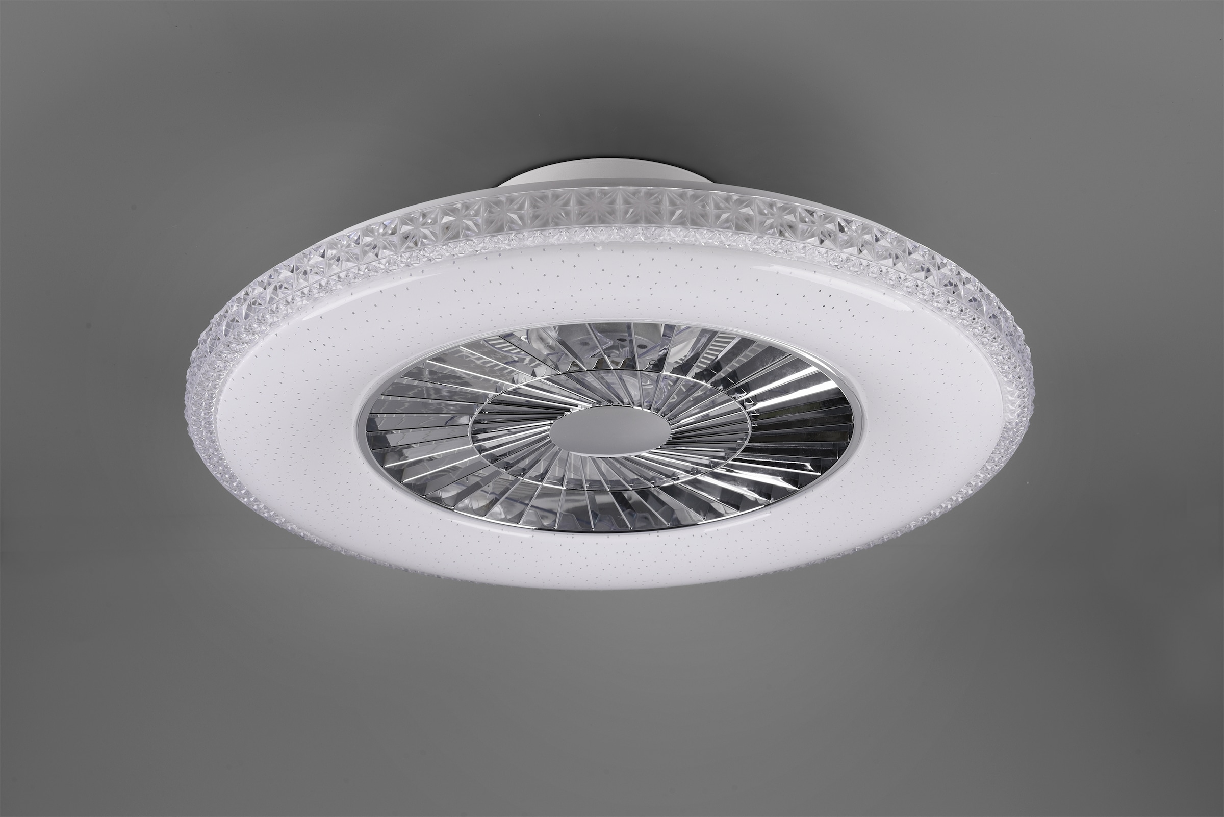 REALITY Leuchten LED Deckenleuchte »Harstad Deckenventilator« LED-Board 1 Stk. Neutralweiß Deckenlampe, Ventilator, Fernbedienung, Ventilator getrennt schaltbar