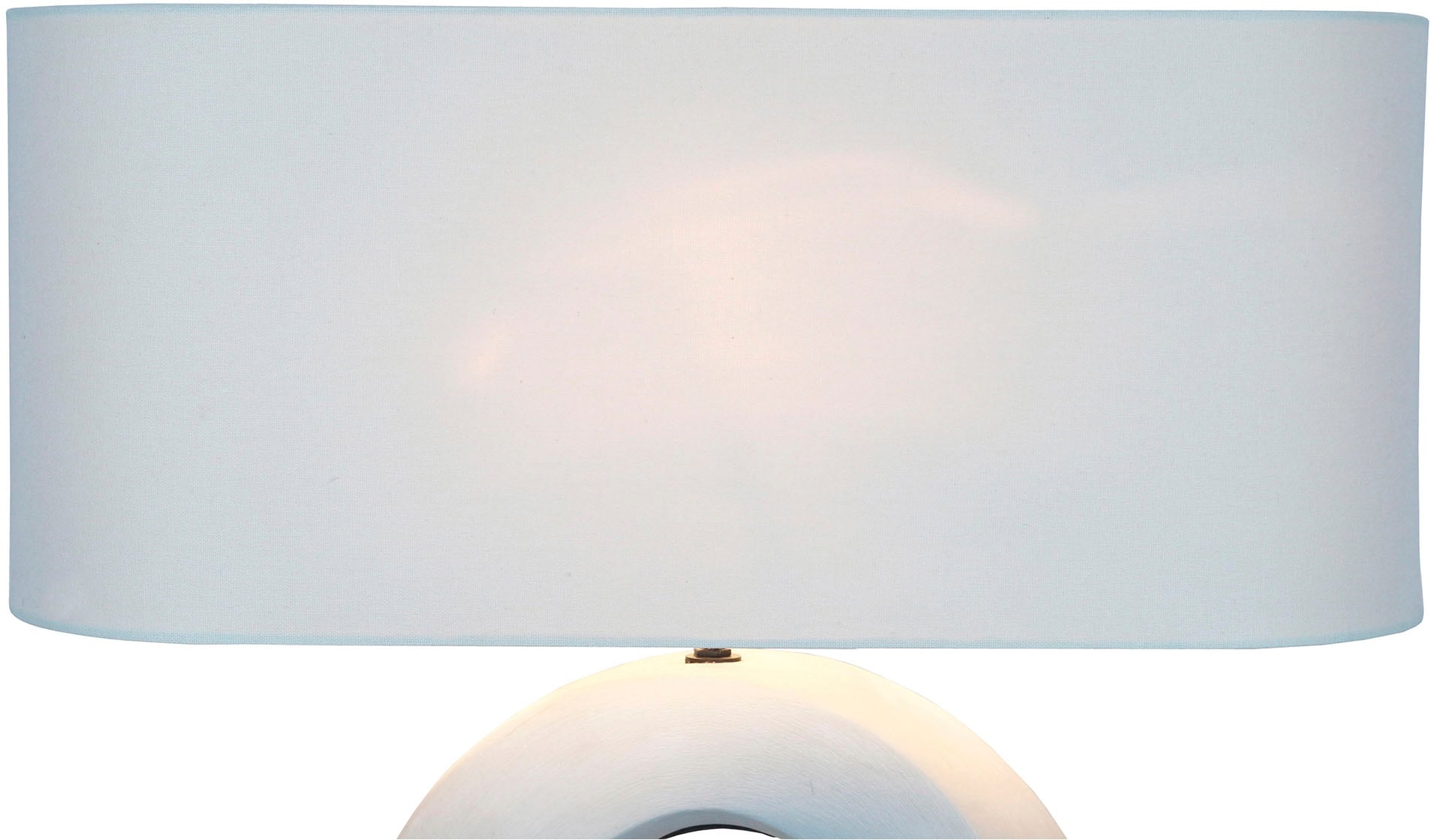SalesFever Tischleuchte »Lureva Handbemalte Keramik trifft auf eleganten Leinenschirm« E27 1 Stk. 1x E27 bis 60 W, 55x55 cm, Tischlampe mit Leinenschirm