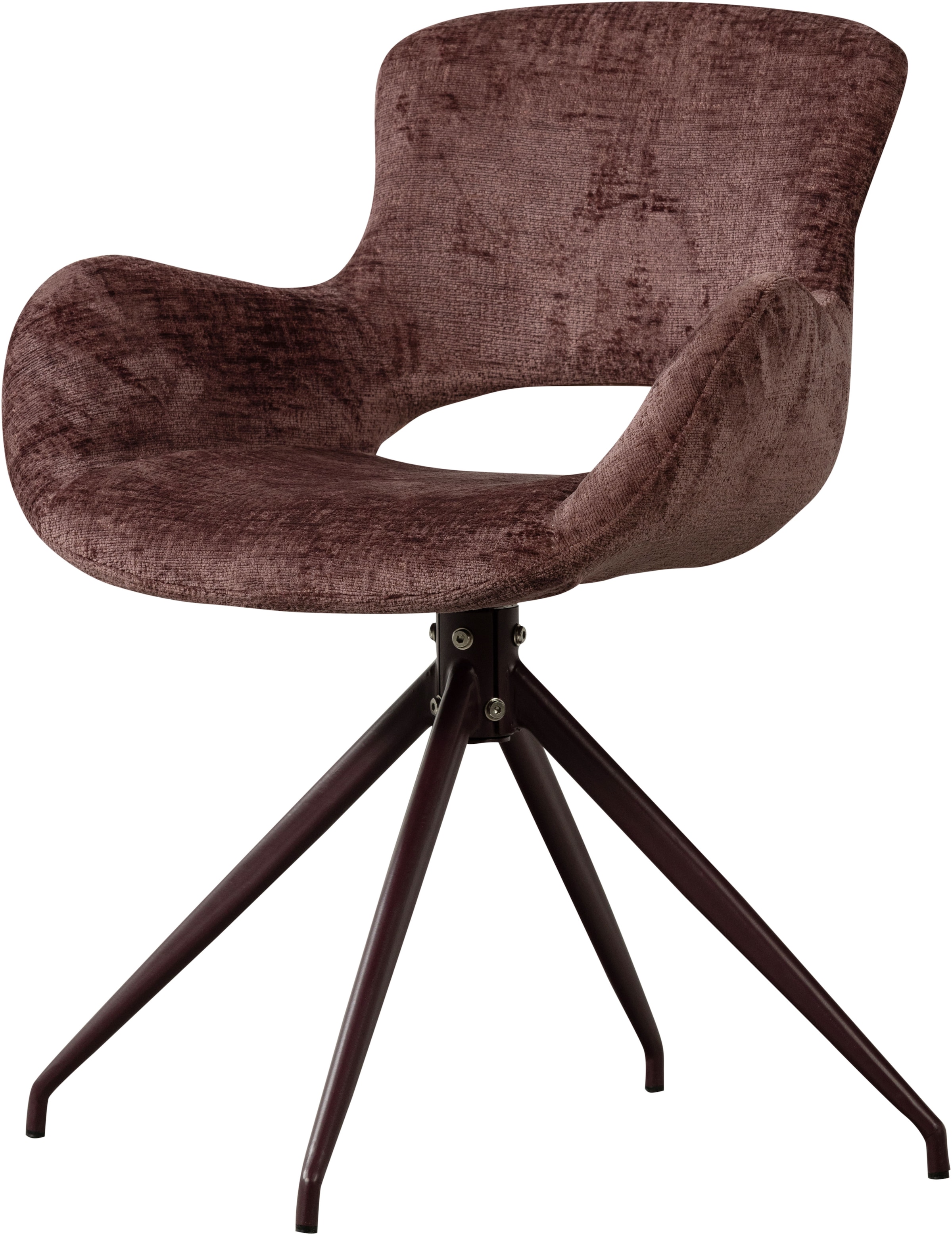 WOOOD Esszimmerstuhl »Eliva mit Grobstruktur-Velvetbezug und Metallgestell 58 x 82 x 58 cm« () Sehr hohe Verschleißfestigkeit, Drehmechanismus, Pfleiglicht