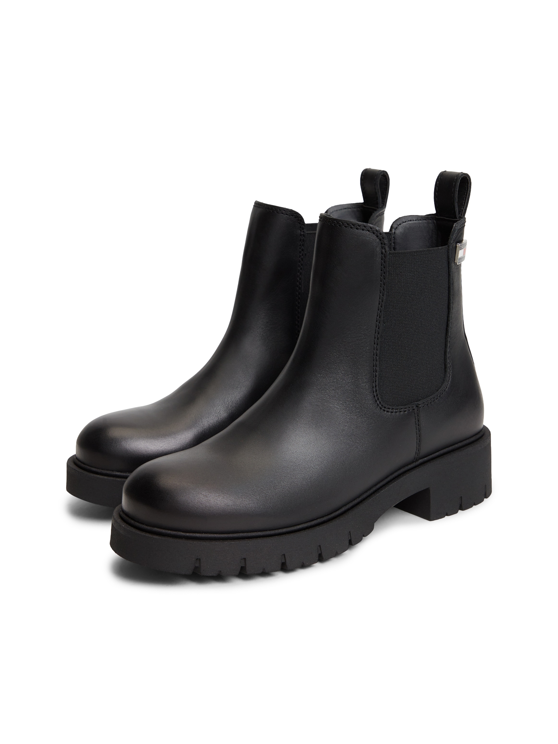 Tommy Jeans »TJW CLEATED CHELSEA BOOTS«  Blockabsatz, Schlupfboots mit zweckmäßiger Anziehlasche