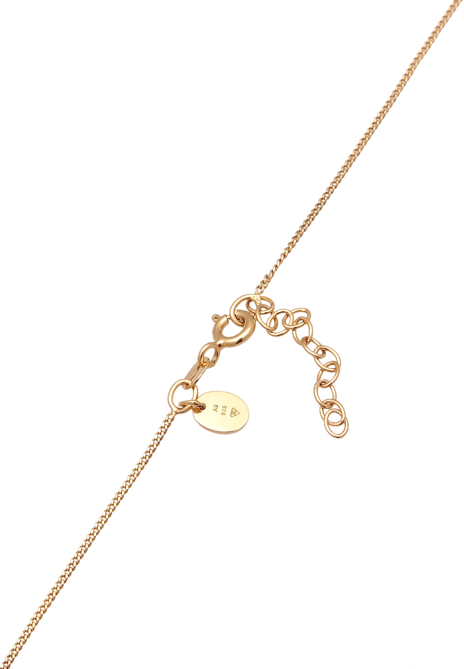 Elli Premium Ohrring und Ketten Set »Schmuckset Kette Creolen Mondstein Stein 925 Silber« ()