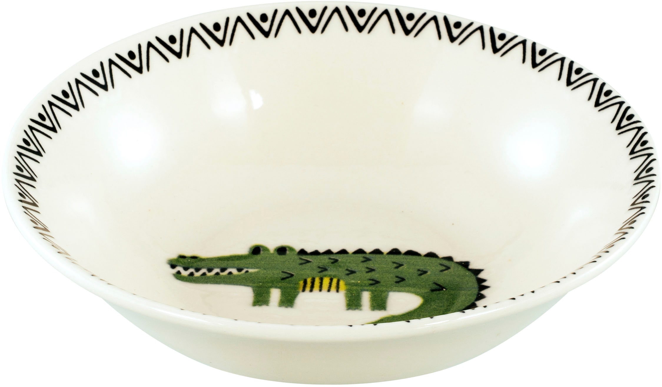 CreaTable Müslischale »Safari, Schale 18,5 cm, 4-tlg.« 4 aus Steinzeug Unregelmäßig gefärbter Rand, Unikat