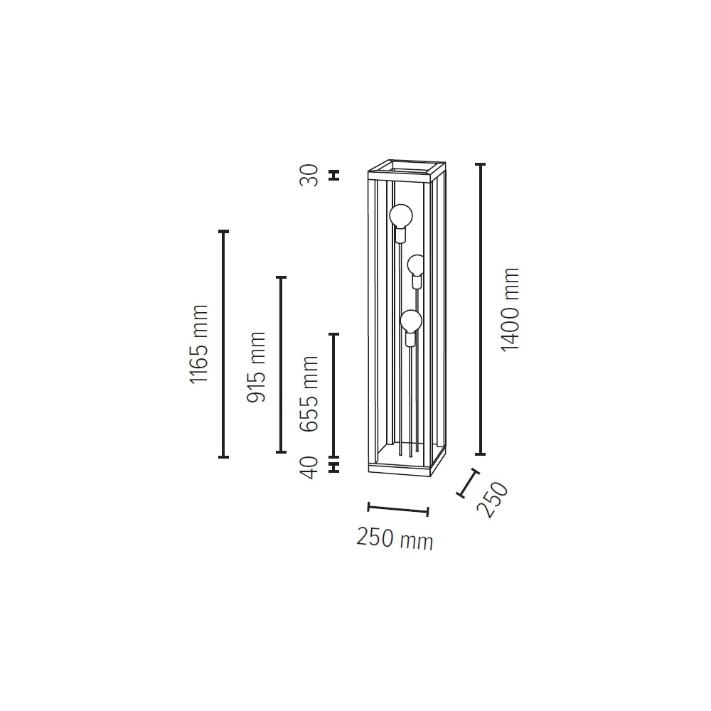 SPOT Light Stehlampe »KAGO«, 3 flammig-flammig, Naturprodukt aus Eichenholz, Nachhaltig mit FSC®-Zertifikat