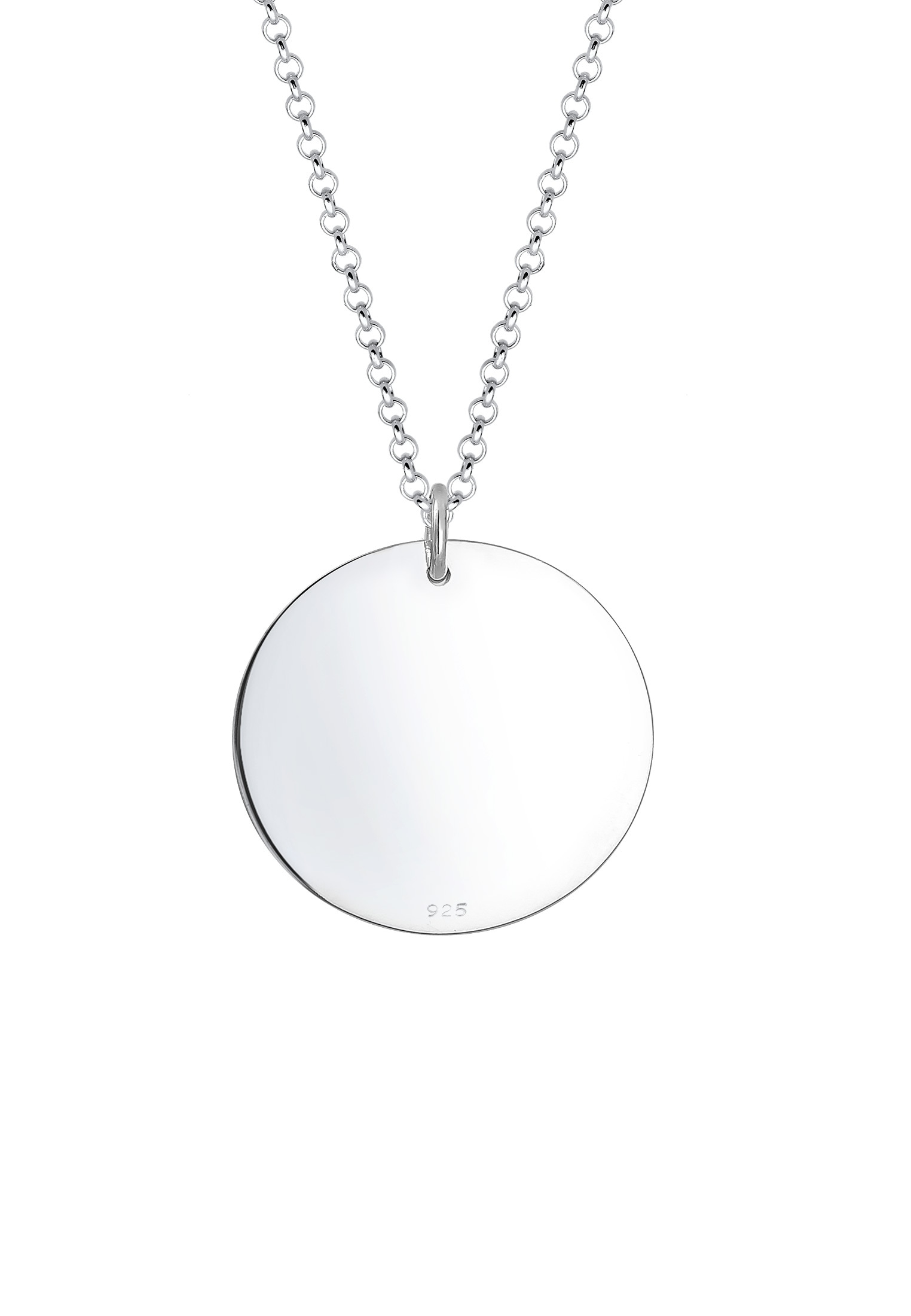 Elli Lange Kette »Halskette Sommer Sea Salt Sand Wording Plättchen 925 Silber«