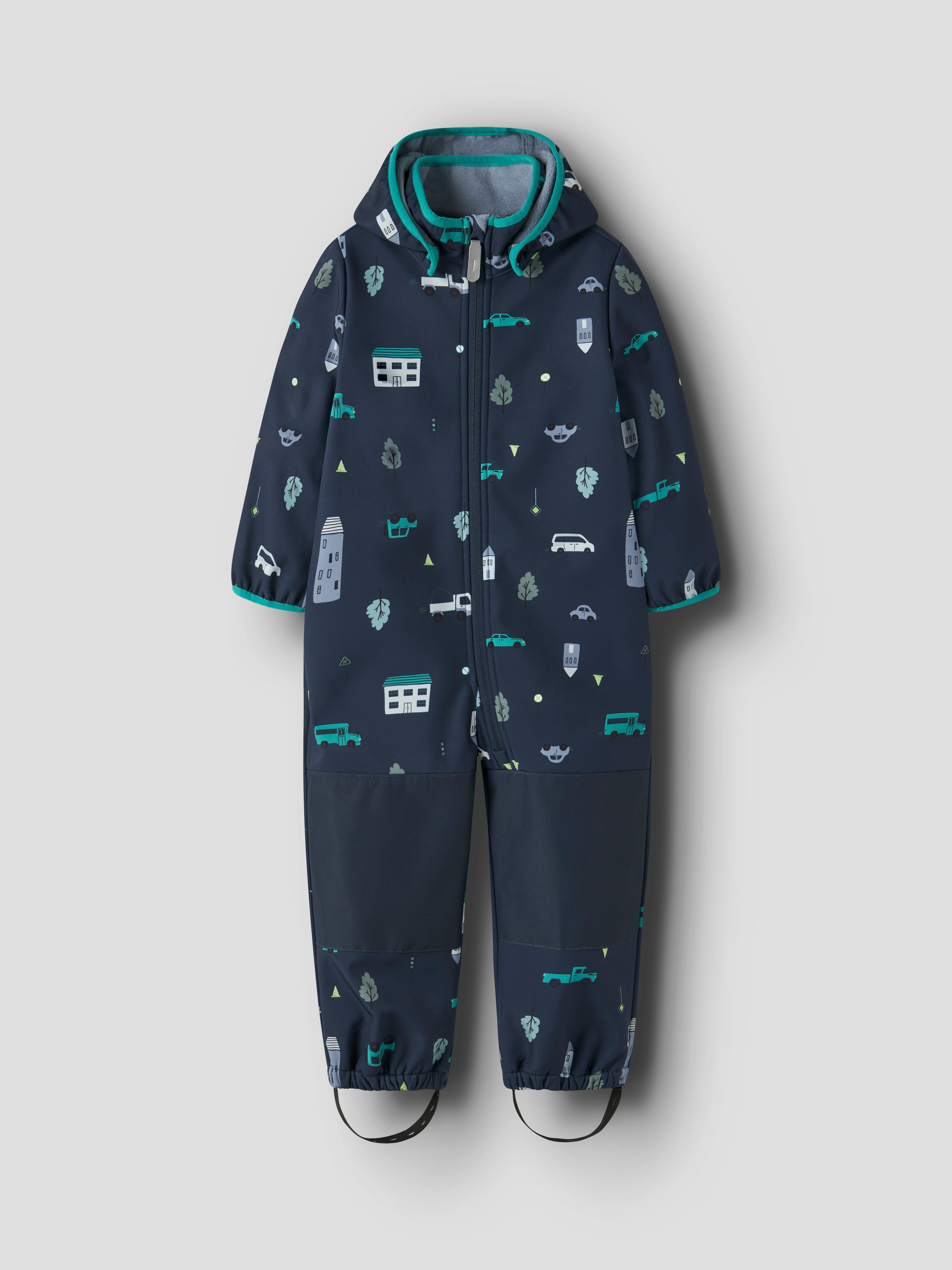 Name It Softshelloverall »NMMMALTA05 SOFTSHELL SUIT AOP FO1« Materialmix, wasserdicht, winddicht