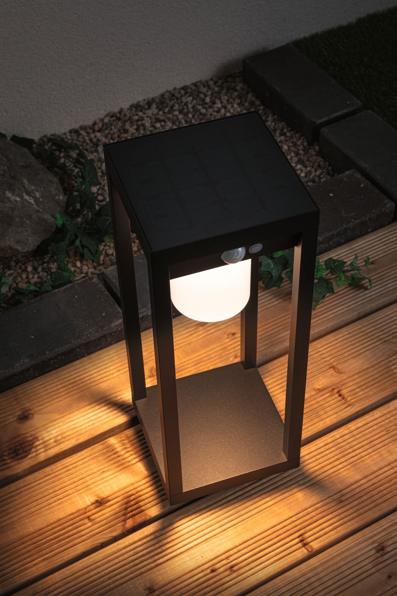 Paulmann LED Gartenstrahler »Solar Lichtobjekt Marisol IP44 3000K 350lm Schwarz«, 1 flammig, Bewegungsmelder