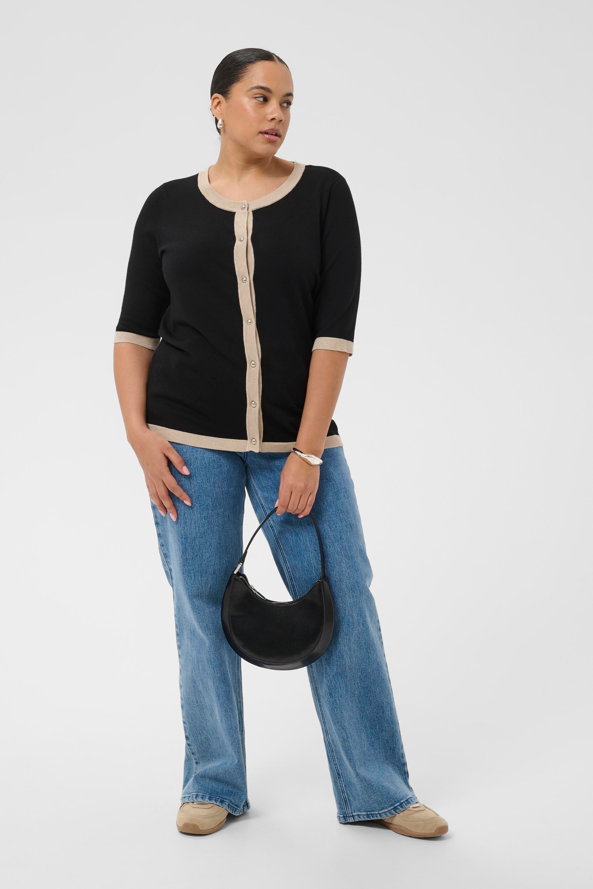 KAFFE Curve Strickjacke »Damen Strickjacke KClizzy«
