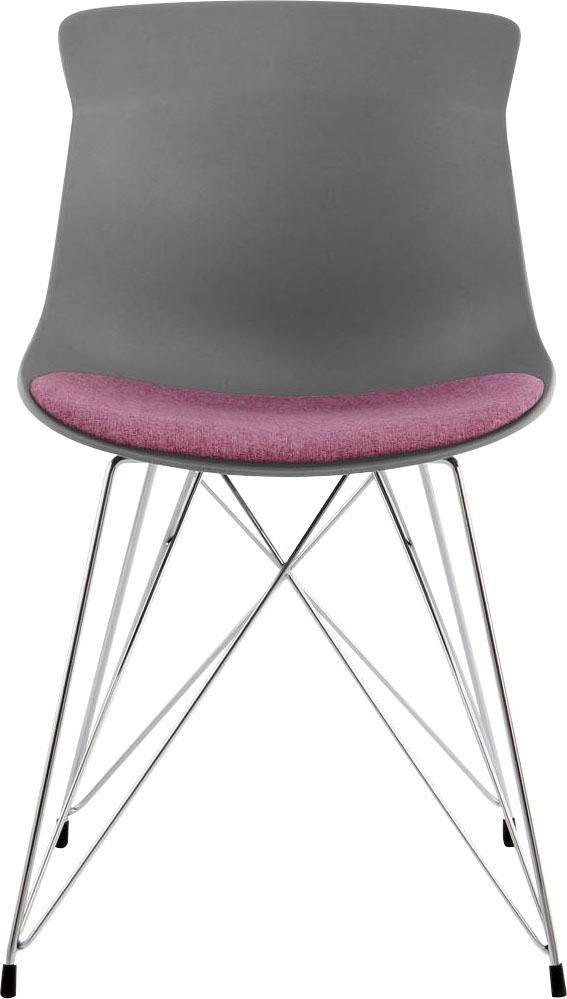 Kayoom Stuhl »Emily 110 2er-Set, zeitloses Design, stilvolle Farbkombination«, (Set), 2 St., Polyester, pflegeleicht, strapazierfähig, für jede Einrichtung geeignet