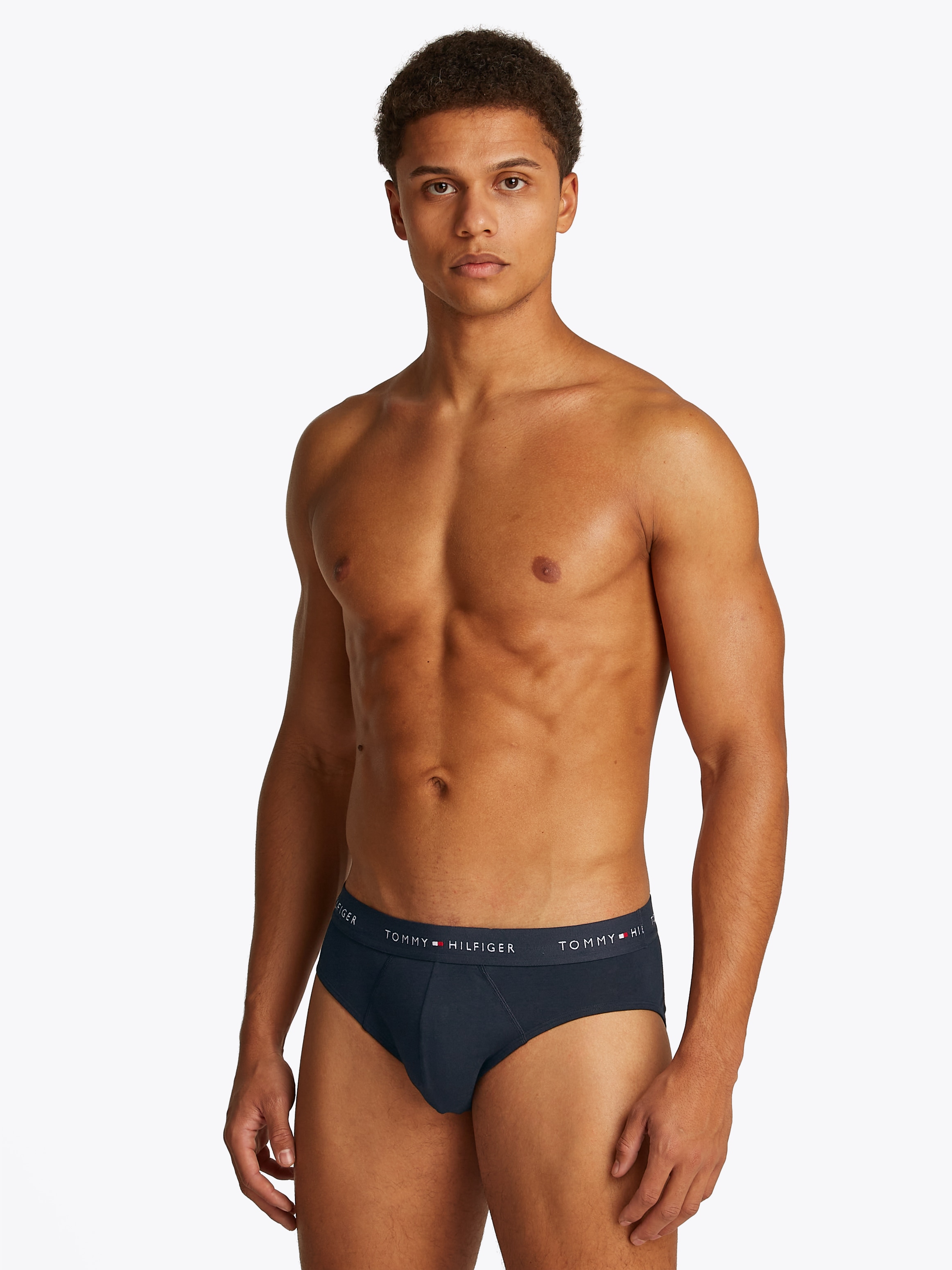 Tommy Hilfiger Underwear Slip »3P BRIEF DTM«, (Packung, 3 St., 3er), mit Logo-Elastikbund