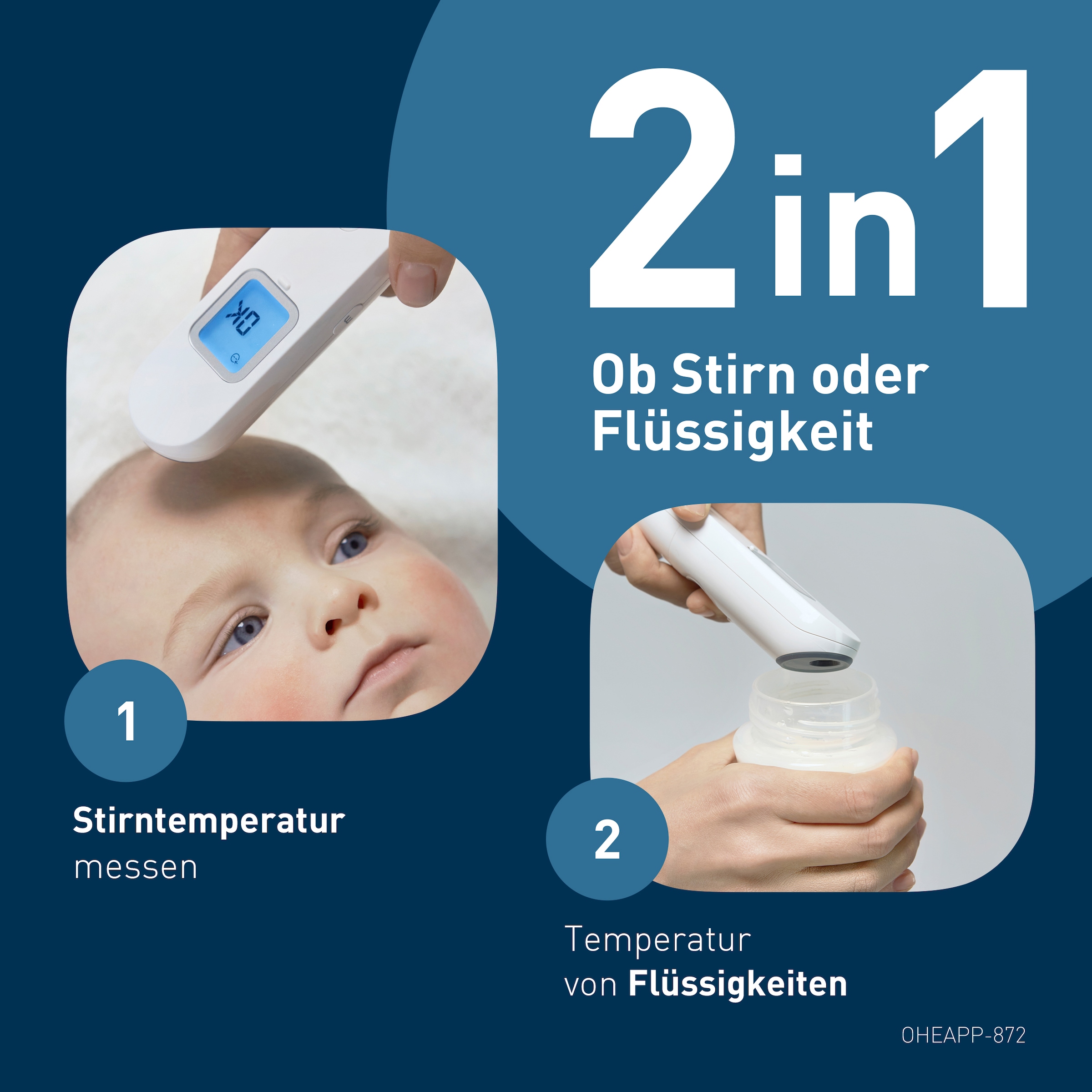 Omron Stirn-Fieberthermometer »Gentle Temp 730« schnelle, präzise, kontaklose Messung, geeignet für alle Altersgruppen