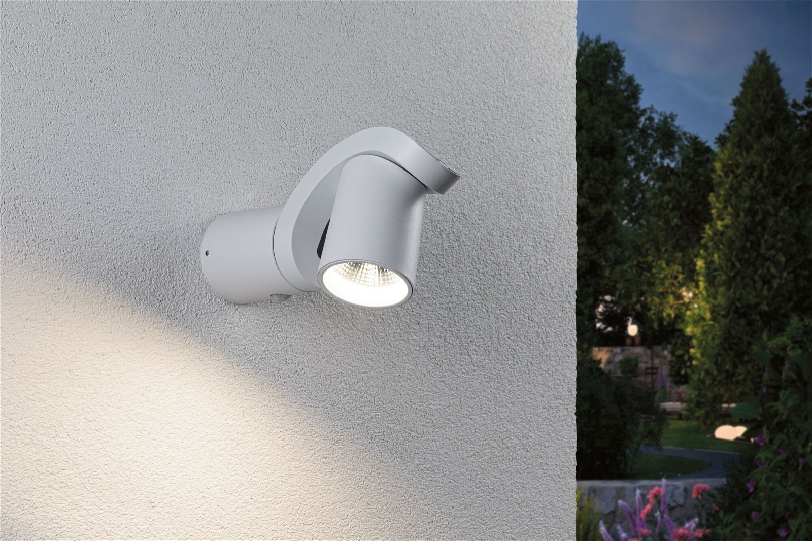 Paulmann LED Außen-Wandleuchte »Cuff IP44 76x217mm 3000K 10W 700lm 230V 70° Aluminium«, 1 flammig, Bewegungsmelder